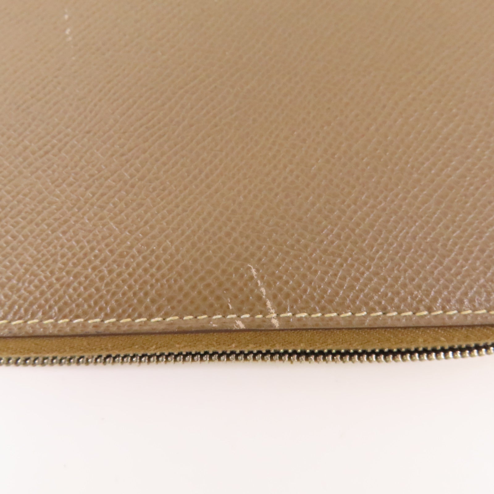 HERMES 皮革Wallet銀扣錢包18 Etoupe