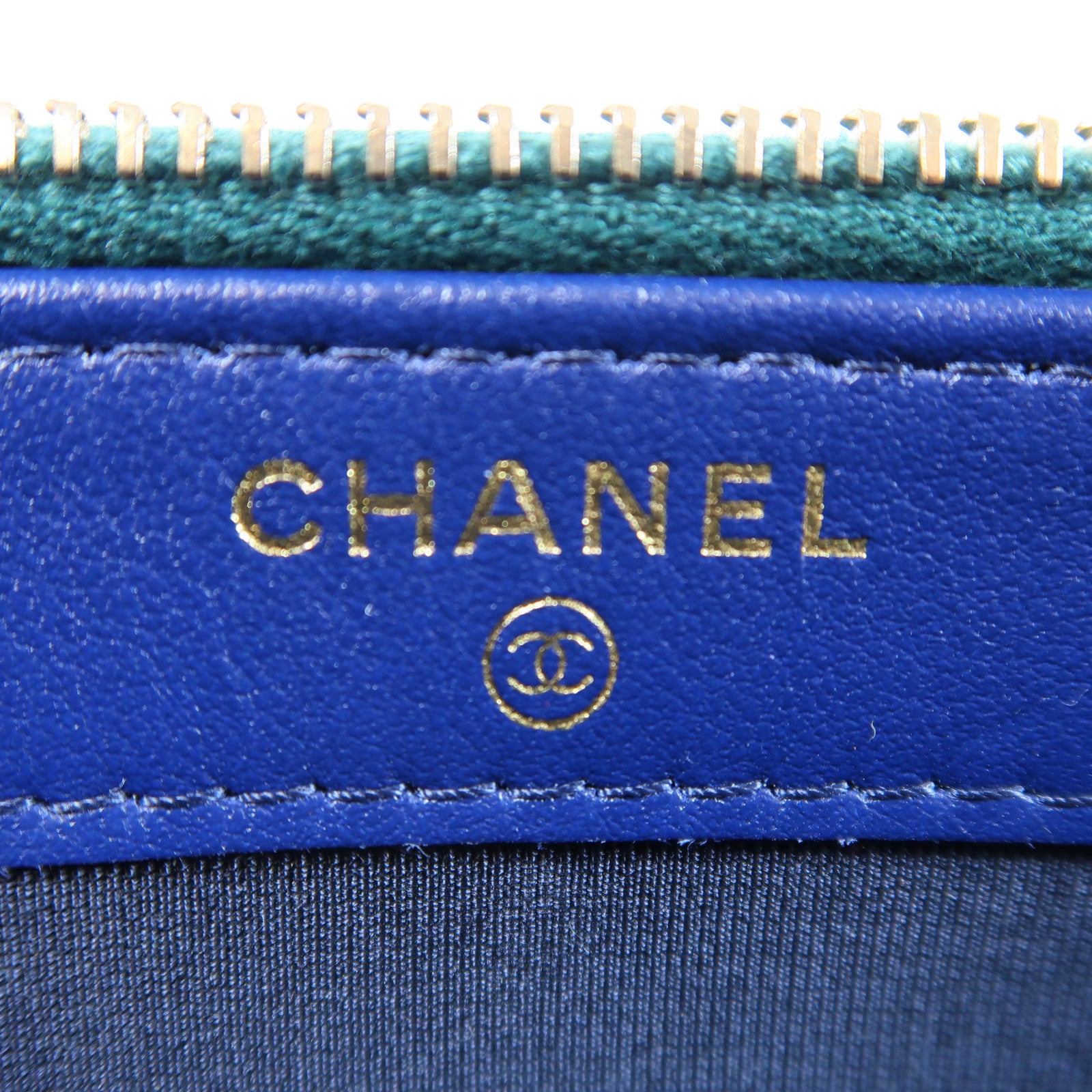 CHANEL 【激減優惠】菱格帆布Chain Shoulder金扣鏈帶肩背袋綠色