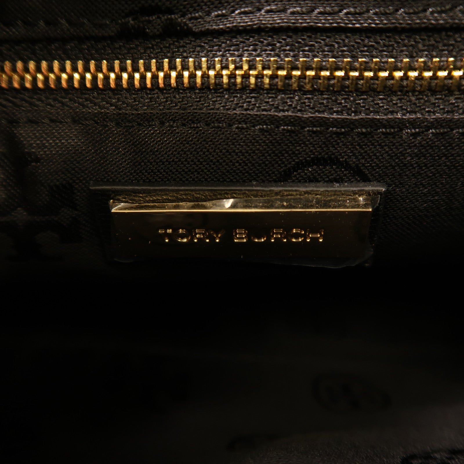 Tory Burch 羊皮皮革Chain Shoulder金扣鏈帶肩背袋黑色