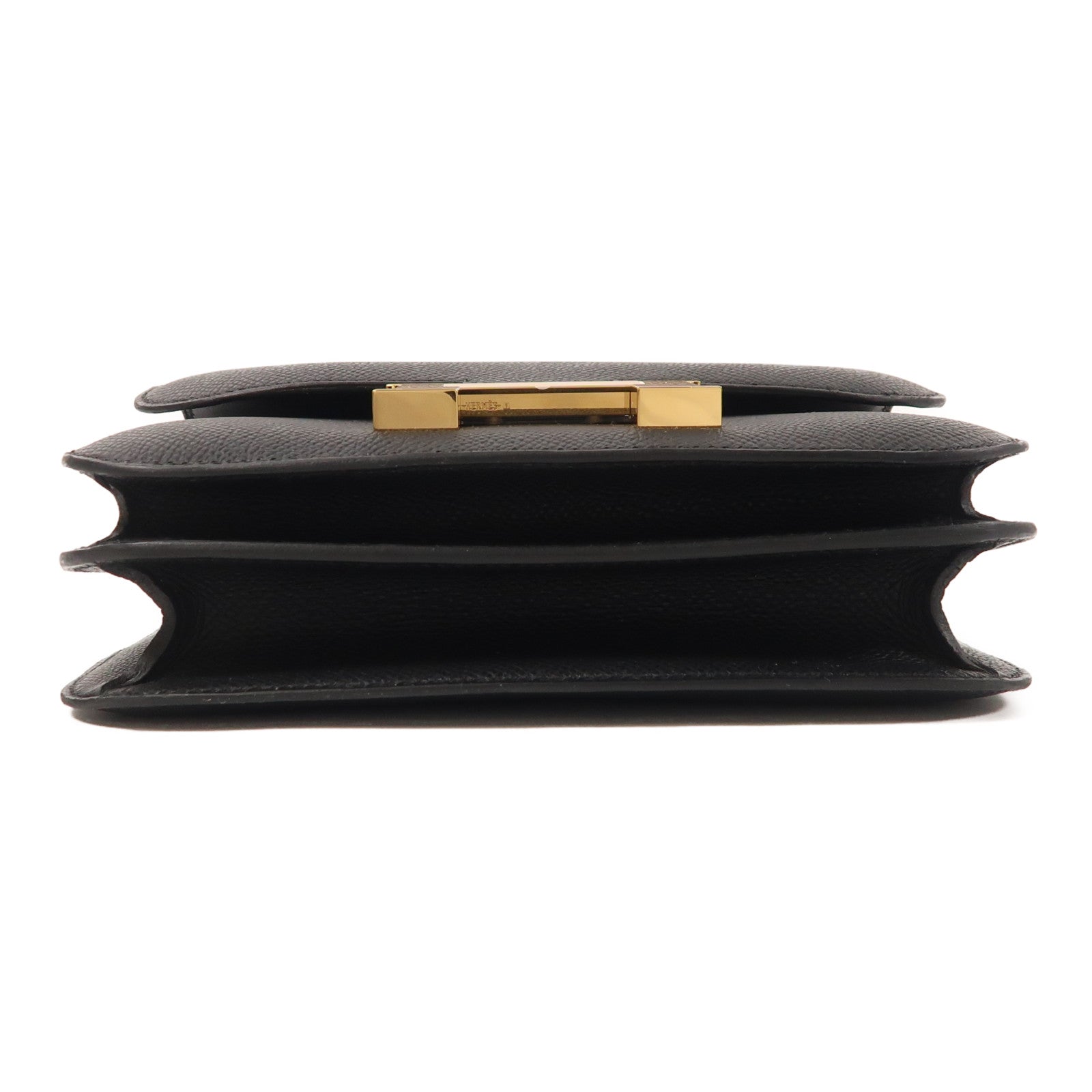 HERMES Epsom皮革Constance Mini金扣肩背袋Noir
