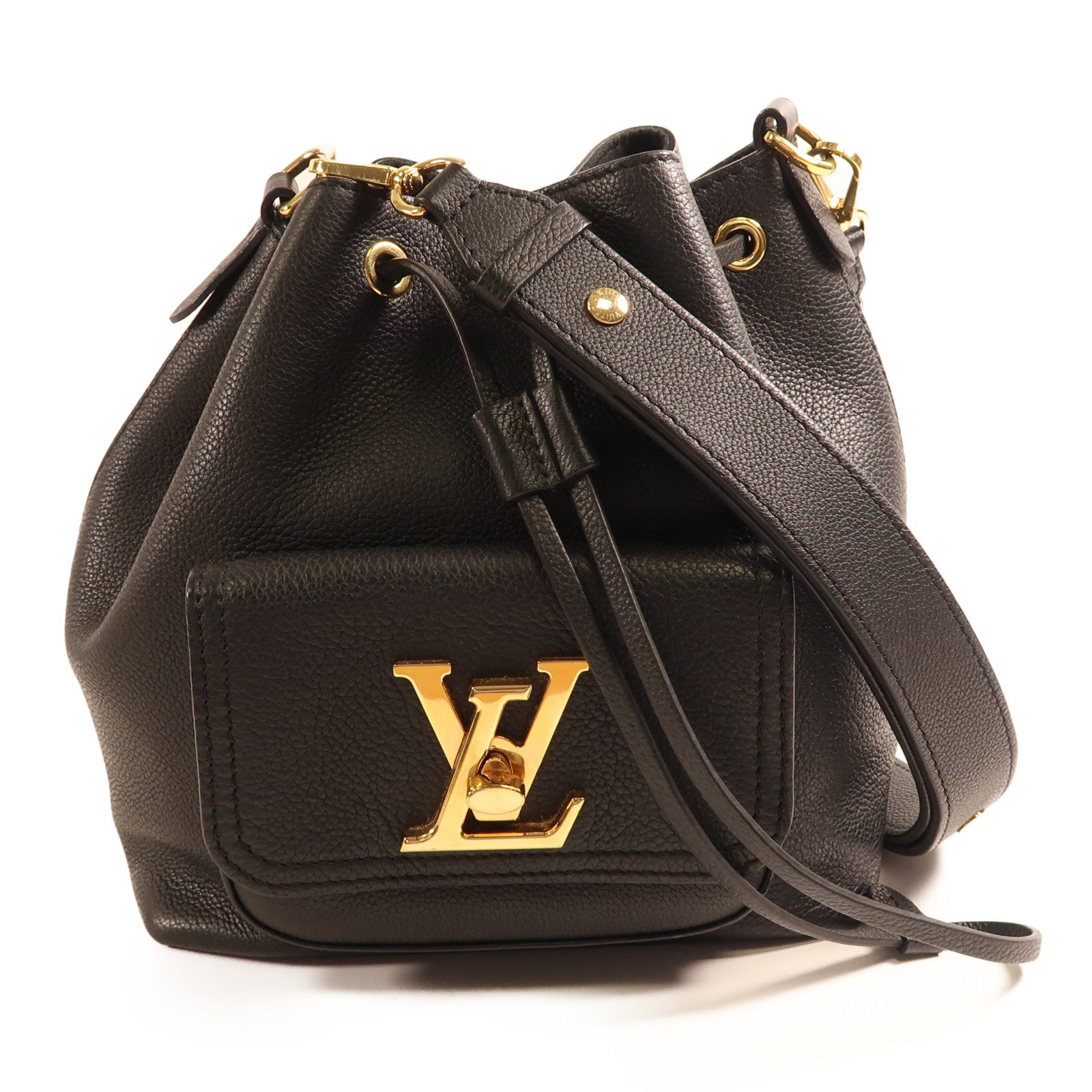 LOUIS VUITTON 牛皮皮革Lockme金扣肩背袋