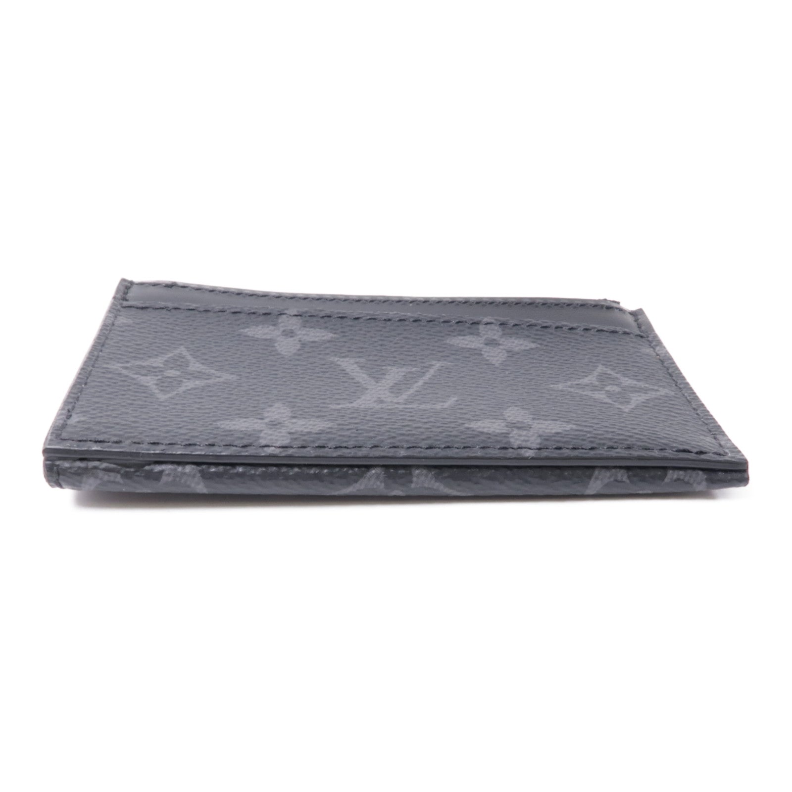 LOUIS VUITTON Monogram Eclipse Coin/Card Holder銀扣零錢包/卡片套黑色