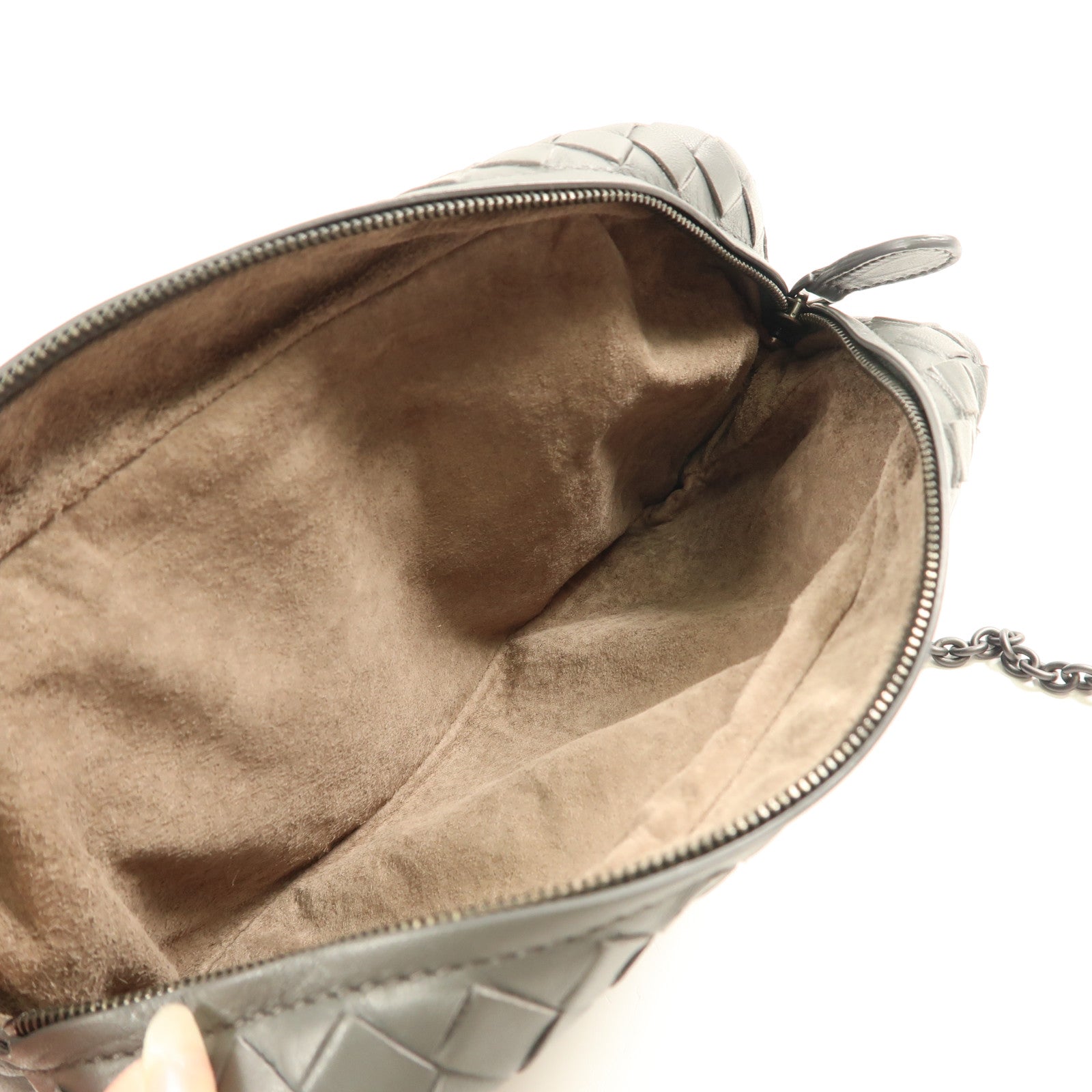 BOTTEGA VENETA 羊皮皮革Shoulder Bag黑扣肩背袋