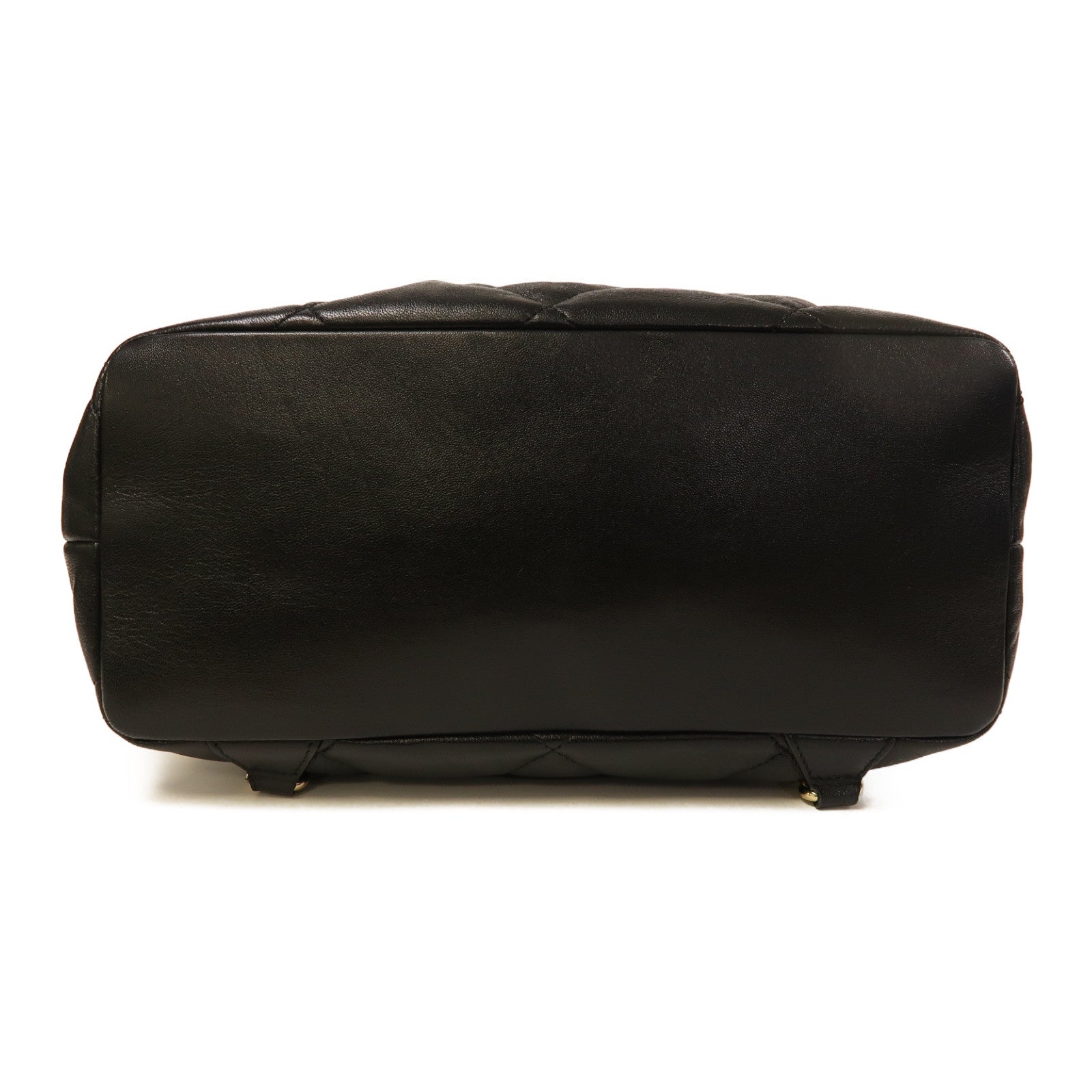 CHANEL 菱格牛皮皮革Backpack金扣背包黑色