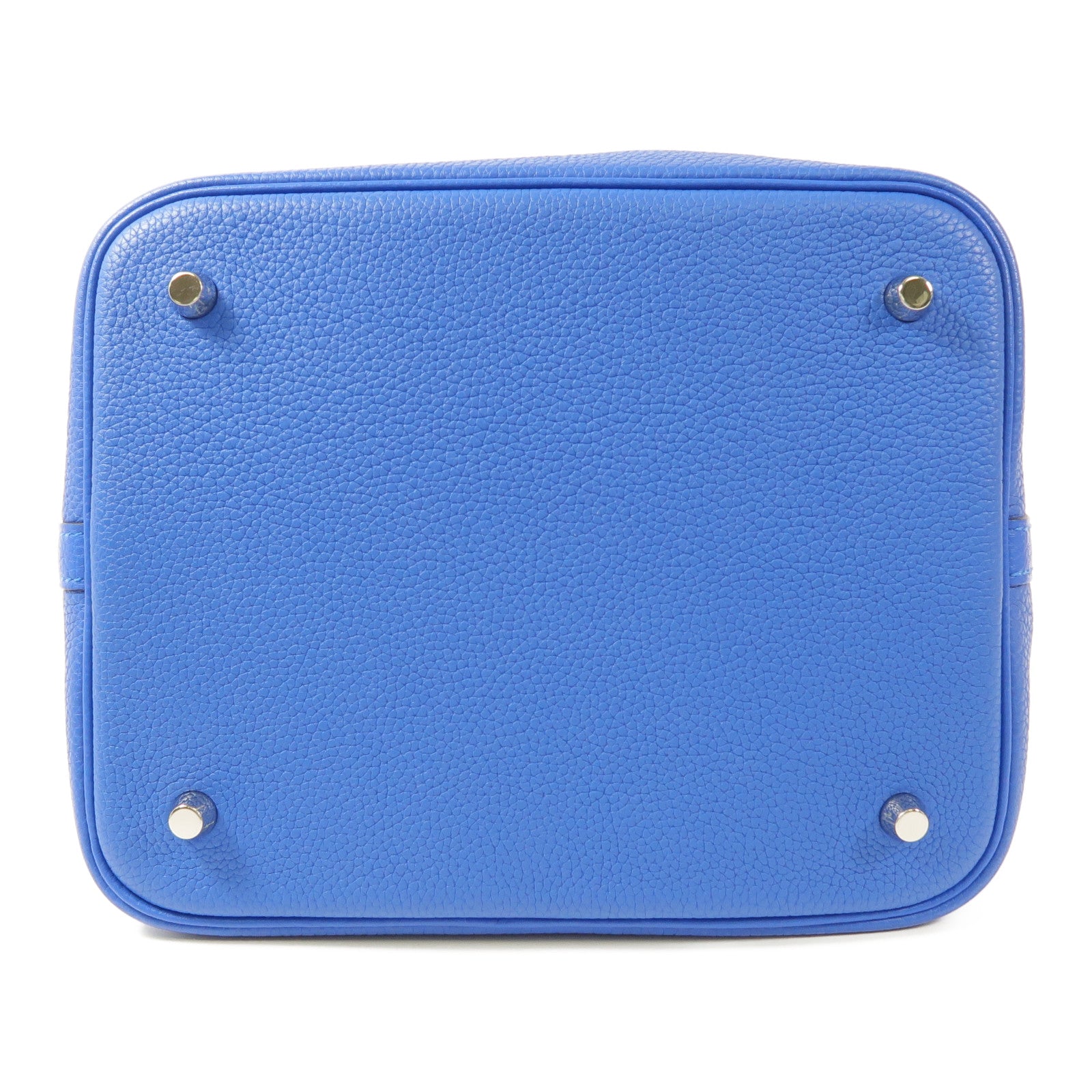 HERMES Clemence皮革Picotin MM銀扣手挽袋