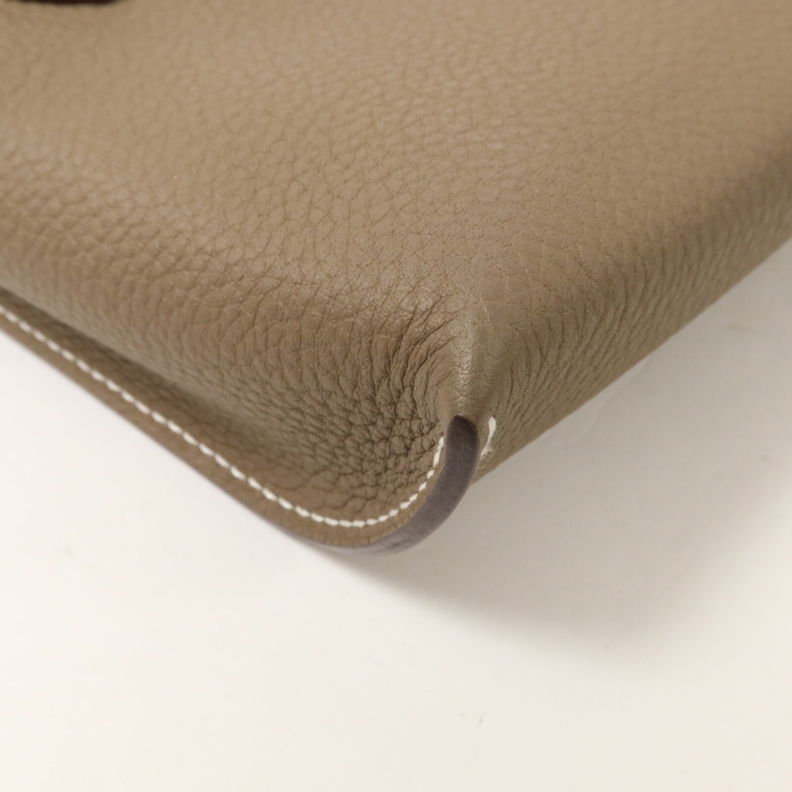 HERMES Togo皮革Videpoches肩背袋Etoupe