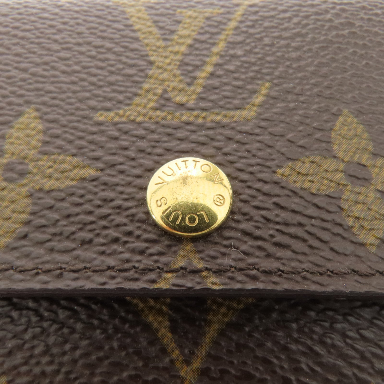 LOUIS VUITTON Monogram 6 Key Holder金扣鎖匙包棕色