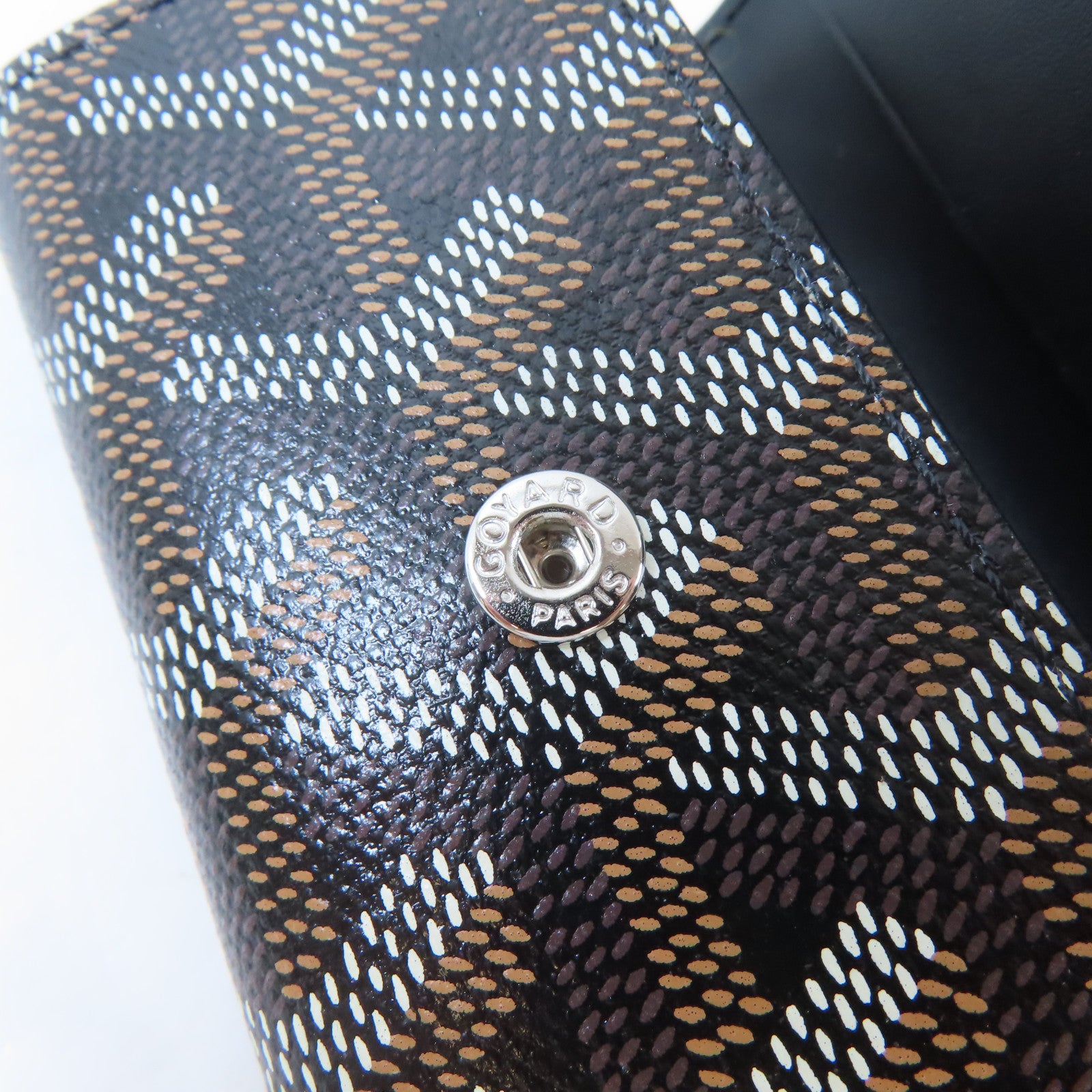 GOYARD 塗層帆布Key Case銀扣鎖匙包黑色/棕色/白色