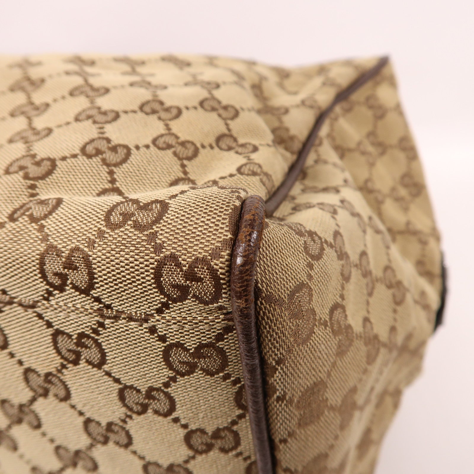 GUCCI 帆布GG Boston Bag波士頓包棕色