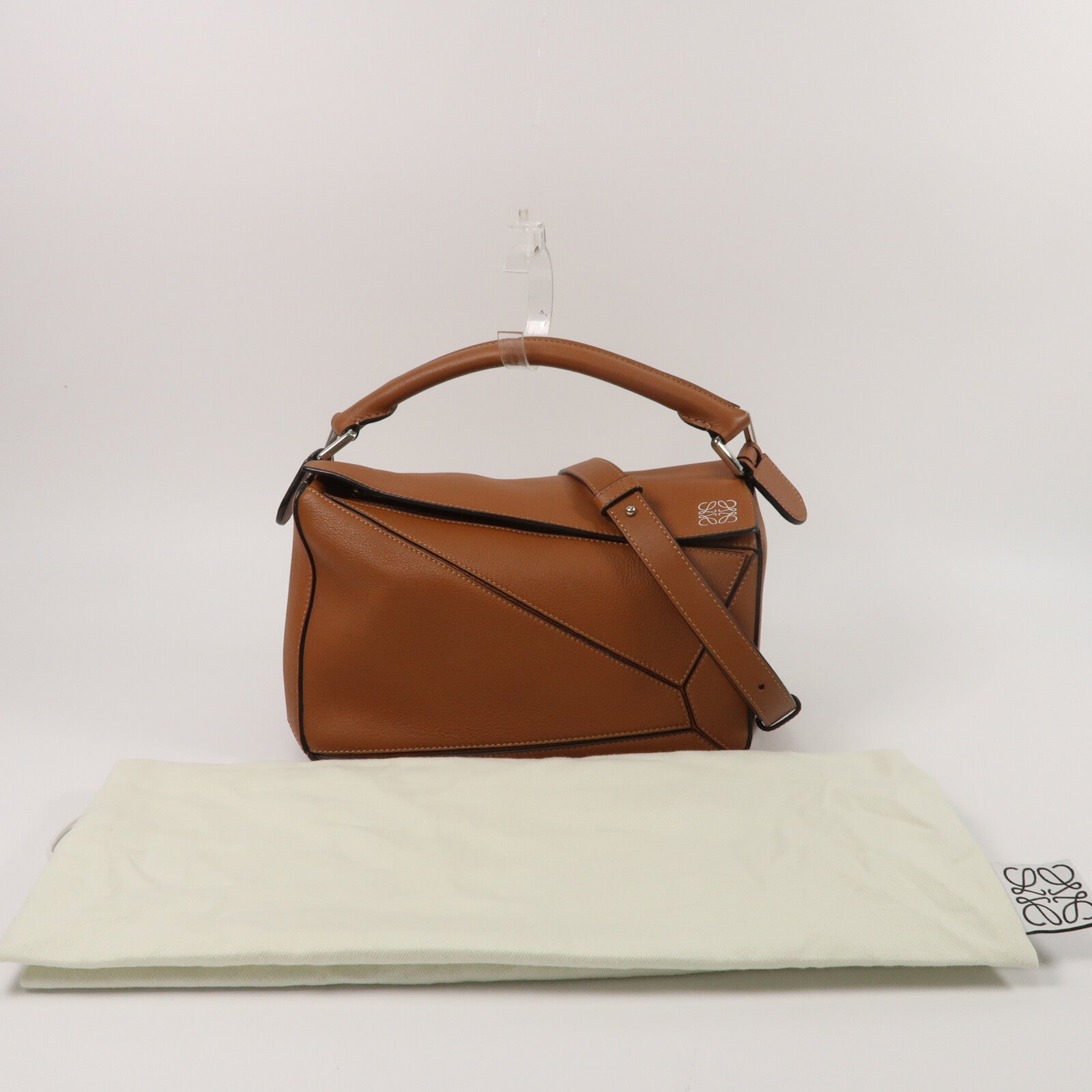 LOEWE 牛皮皮革Puzzle Small手挽肩背兩用袋