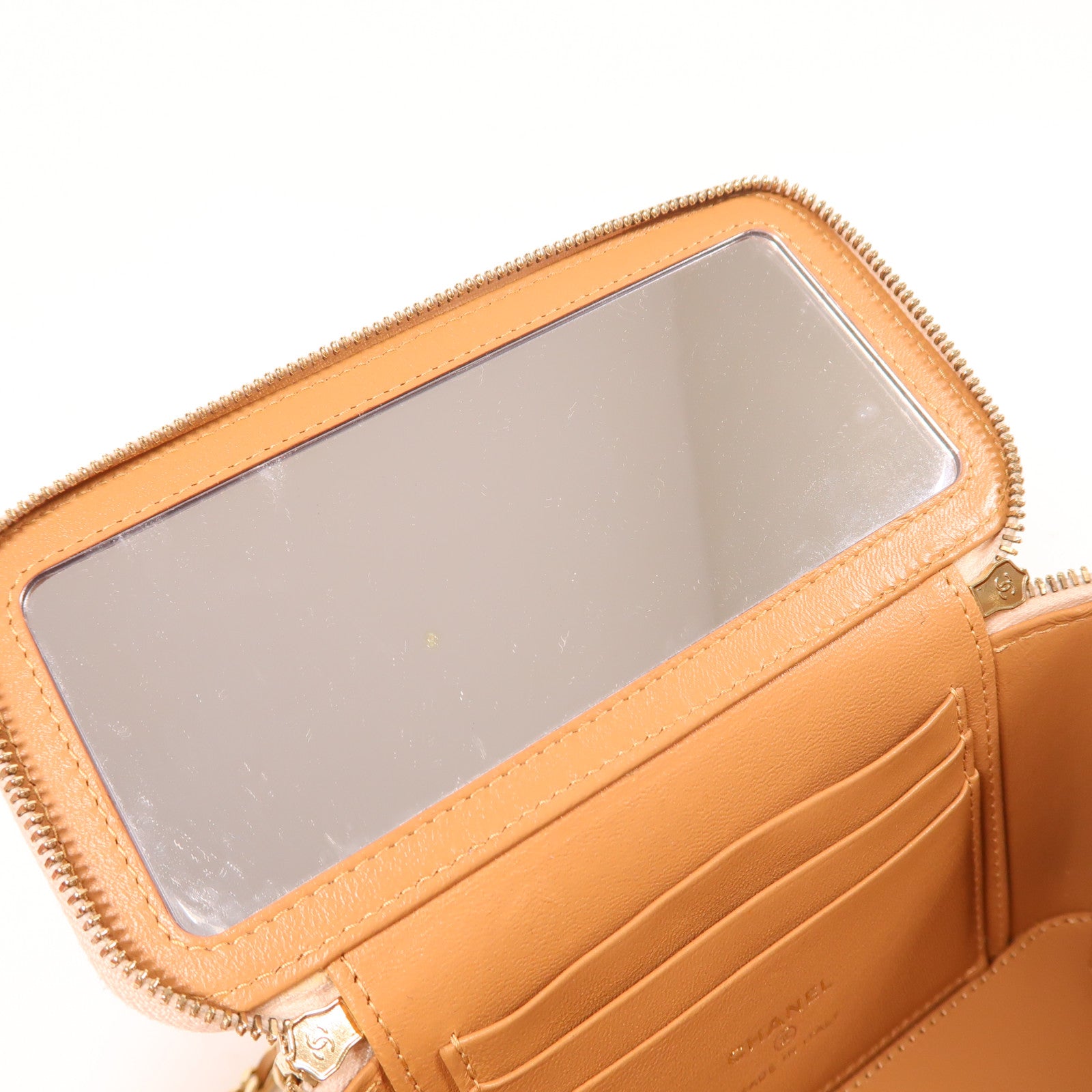 CHANEL 羊皮皮革Vanity Case金扣手挽肩背兩用袋