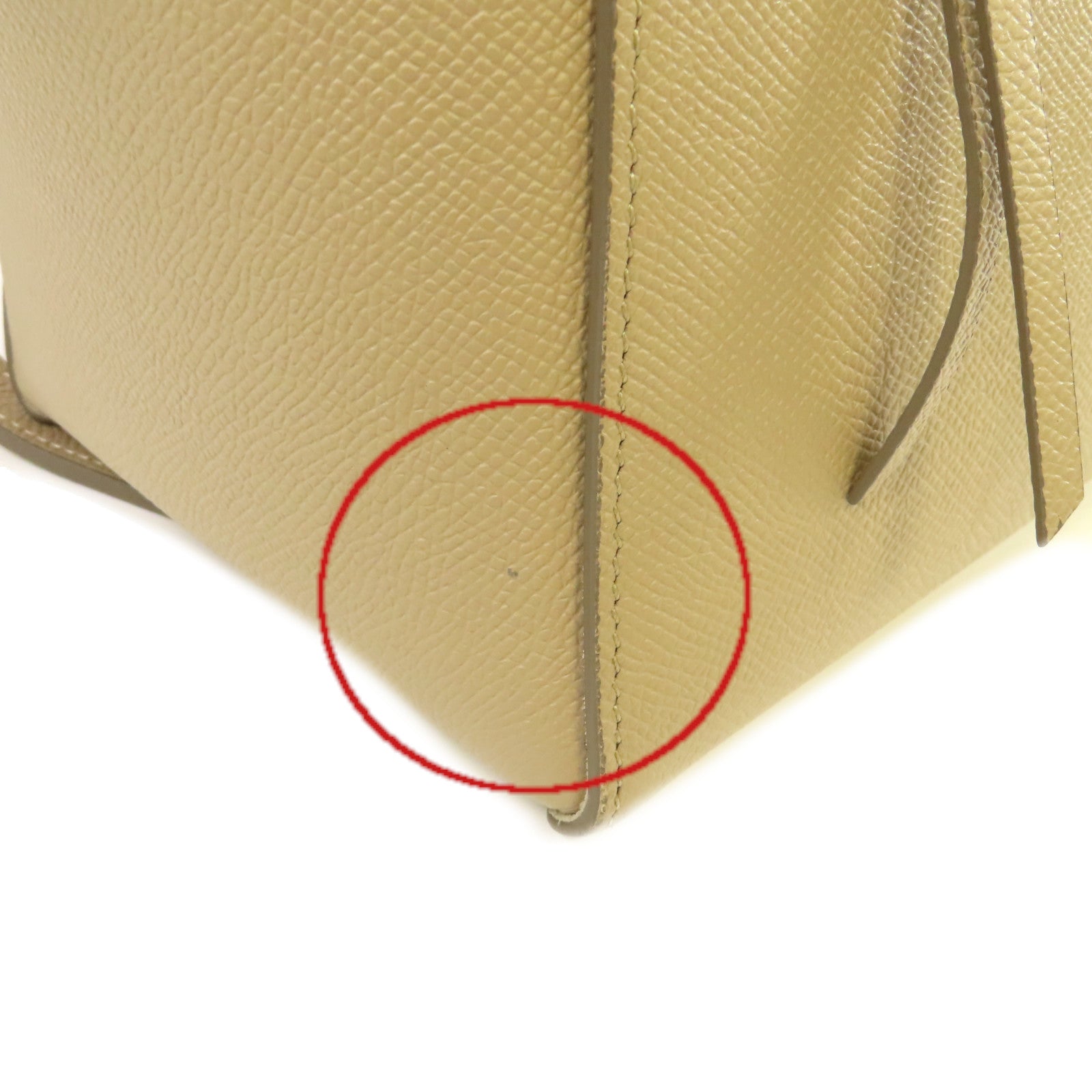 CELINE 牛皮皮革Micro Belt Bag 2Way Shoulder Bag金扣手挽肩背兩用袋杏色