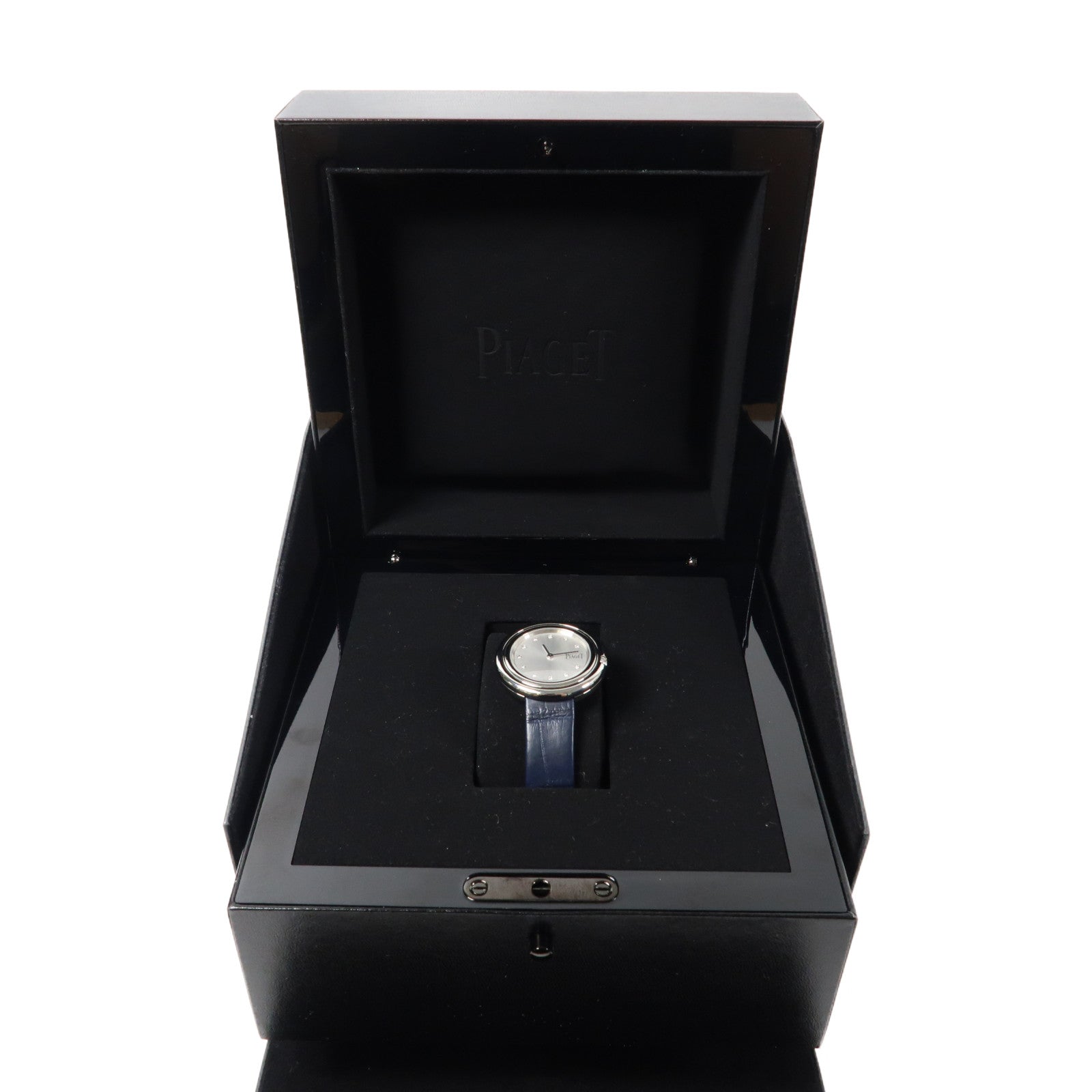 PIAGET Possession不鏽鋼/皮革手錶石英機芯銀色