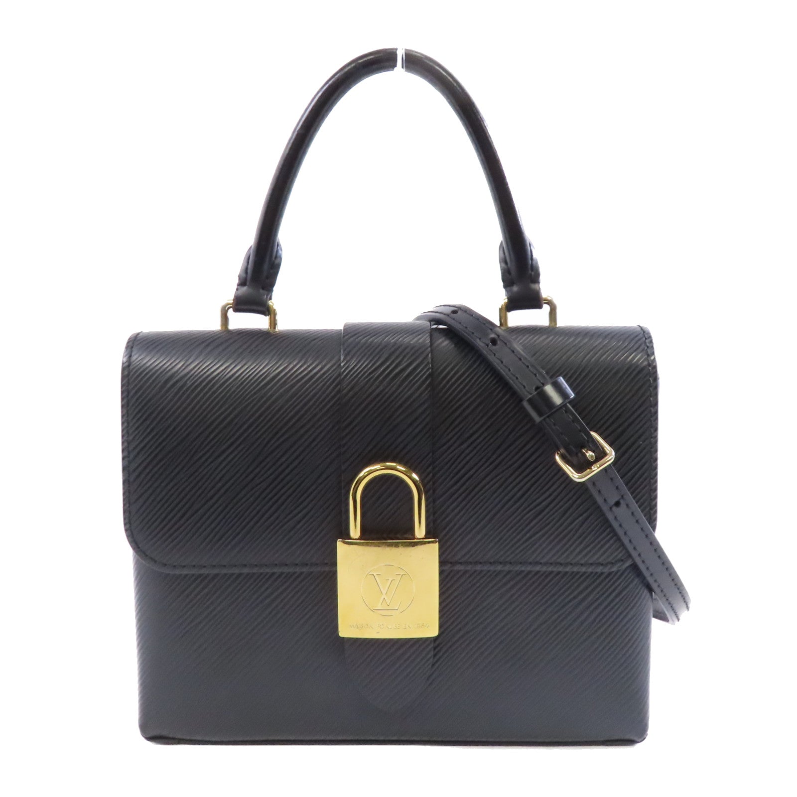 LOUIS VUITTON 【激減優惠】Epi Locky BB金扣手挽肩背兩用袋黑色