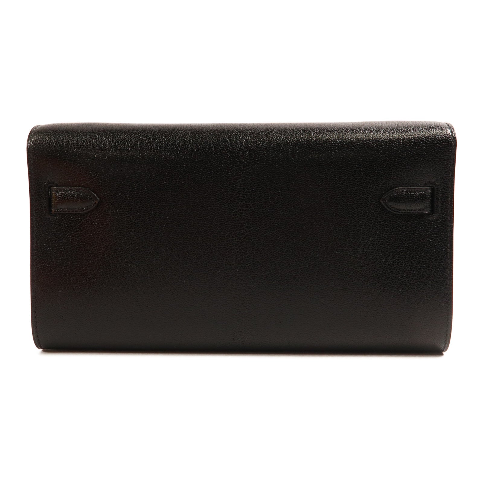 HERMES 【激減優惠】Chevre皮革Kelly To Go銀扣肩背袋黑色