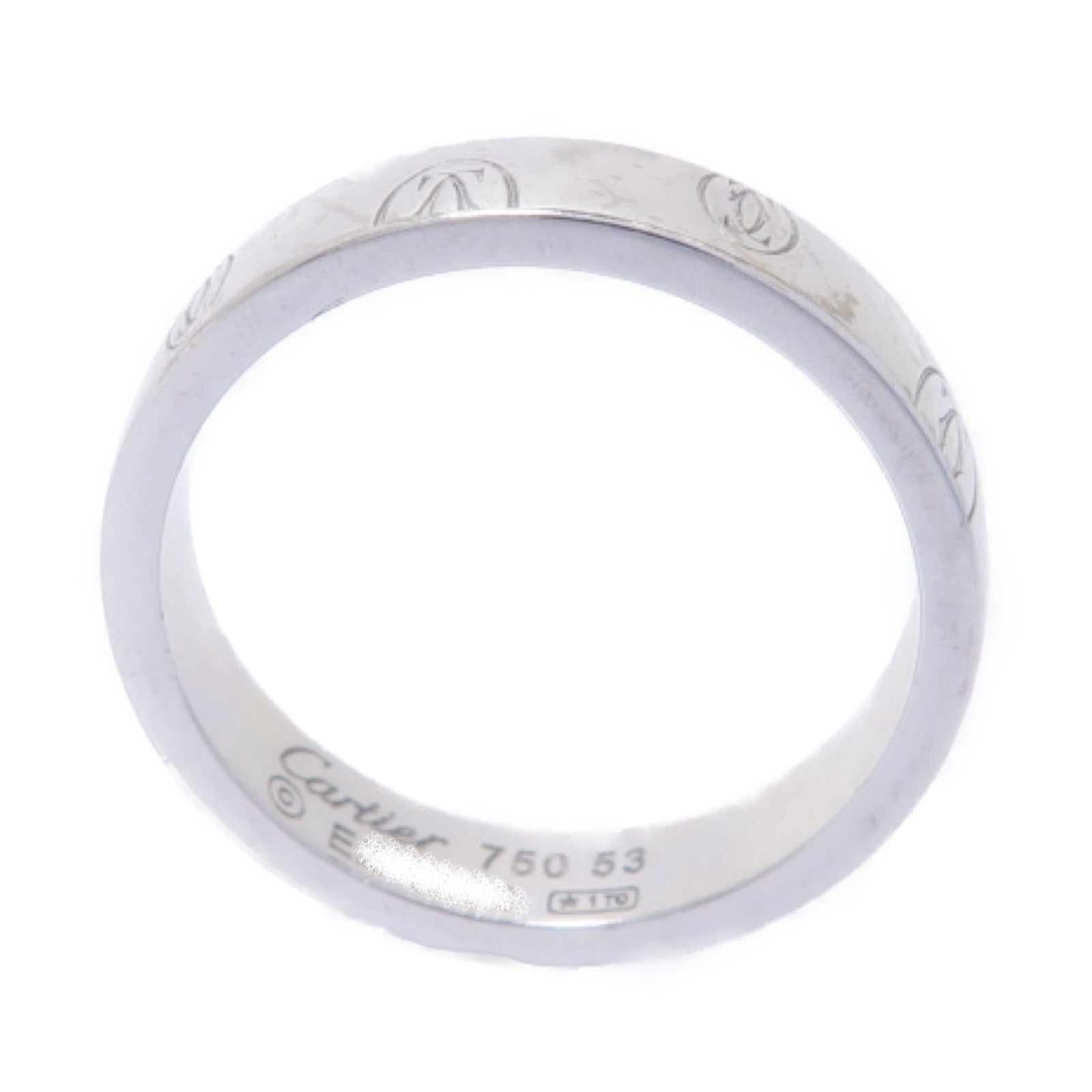 CARTIER 【激減優惠】18K白金Happy Birthday戒指US#6.25/Cartier#53