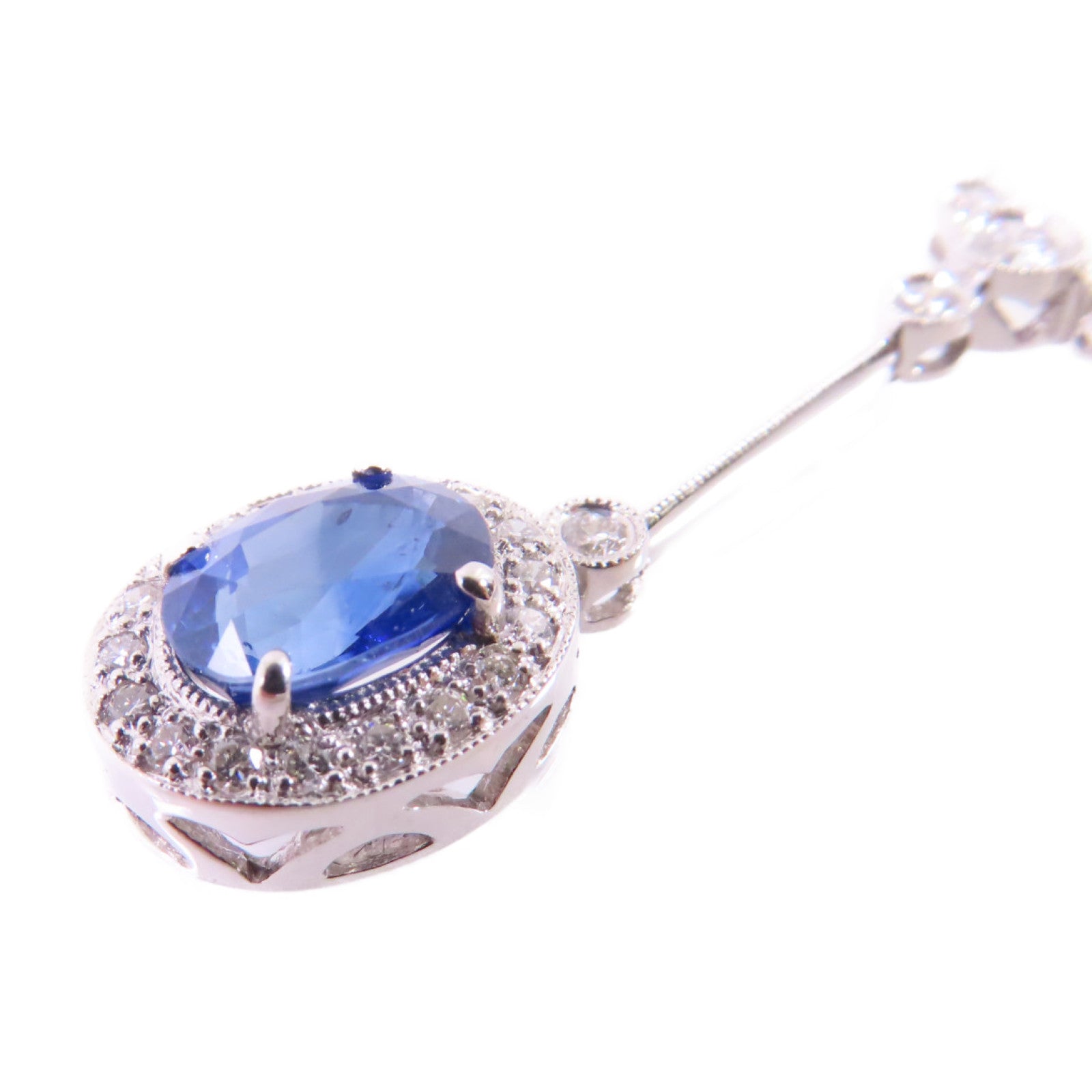 JEWELRY 18K白金/2.147ct藍寶石/0.70ct鑽石Sapphire/Diamond Necklace項鏈