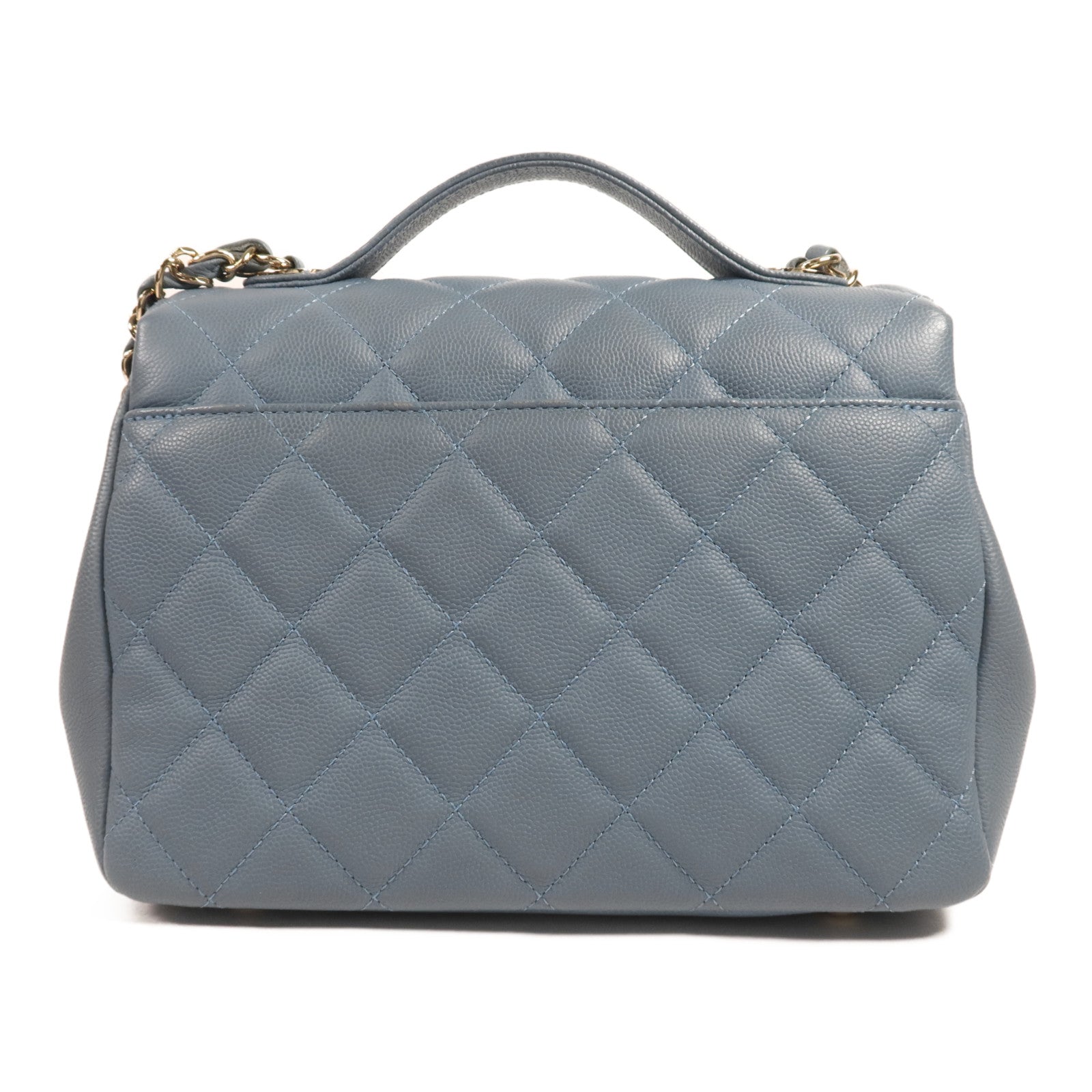 CHANEL 牛皮皮革Chain Shoulder金扣手挽肩背兩用袋