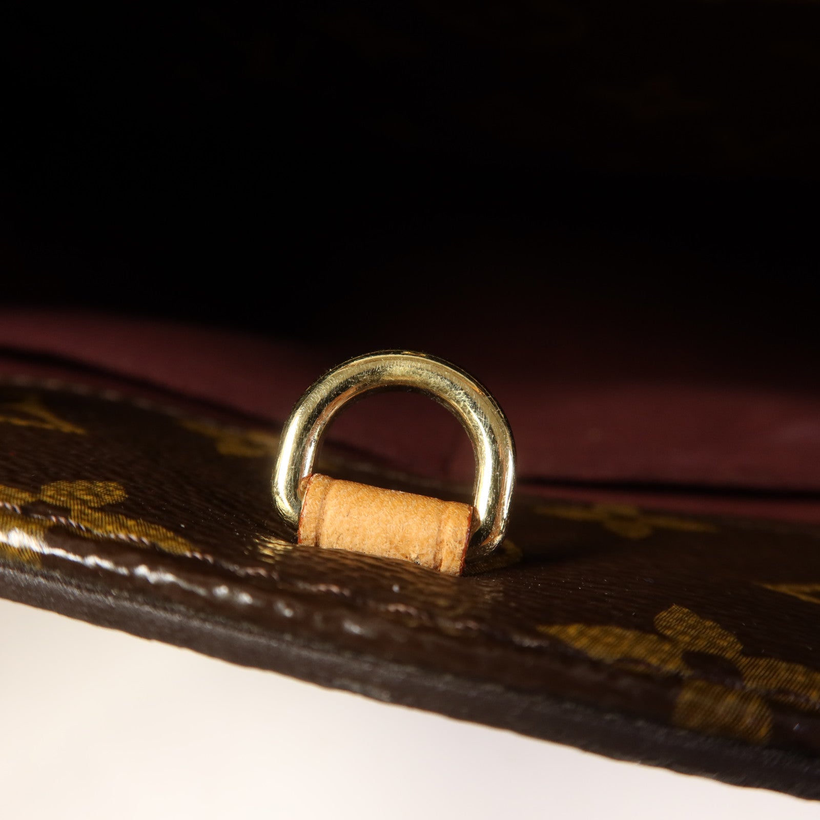 LOUIS VUITTON Monogram Montaigne BB金扣手挽肩背兩用袋棕色