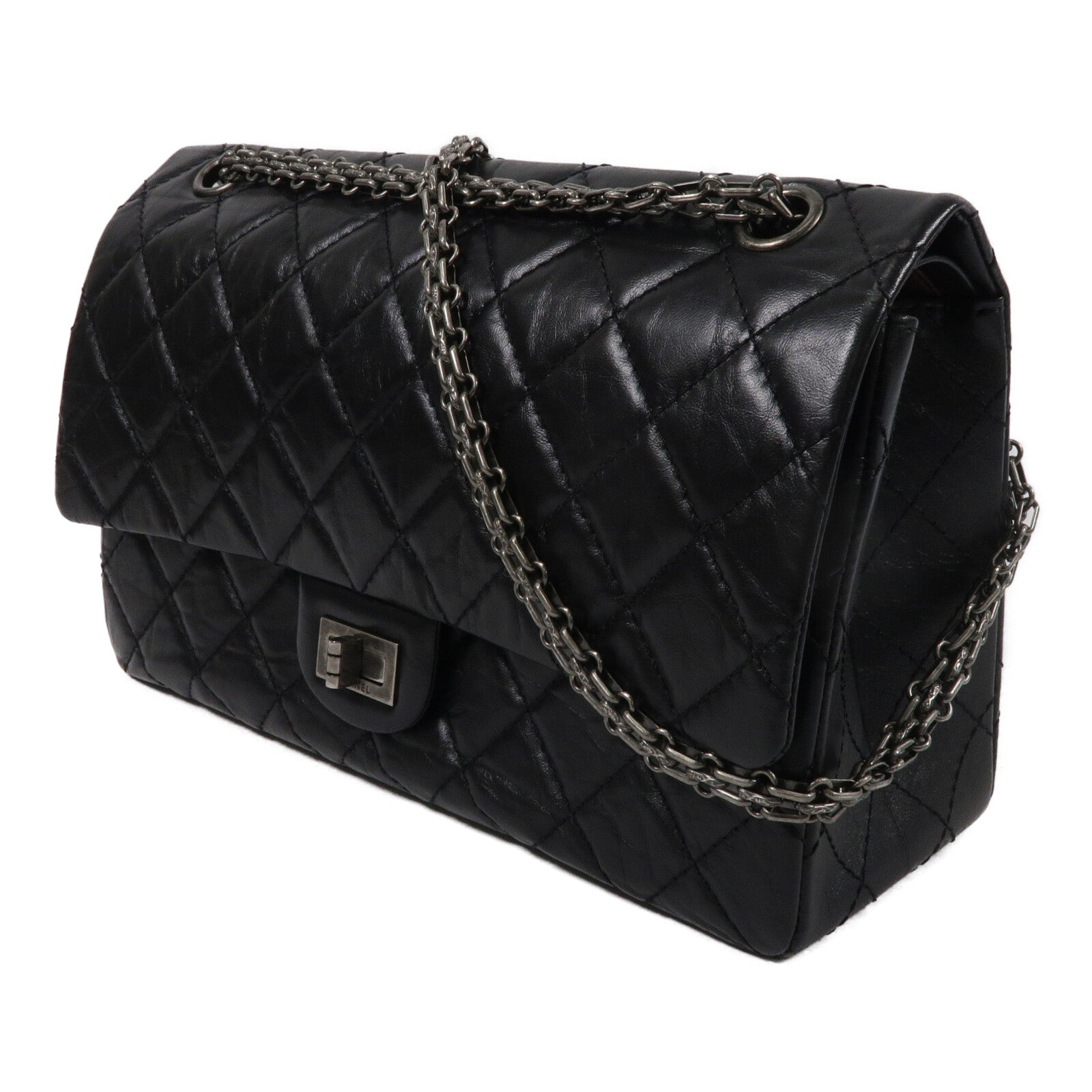 CHANEL 牛皮皮革Chanel 2.55鏈帶肩背袋