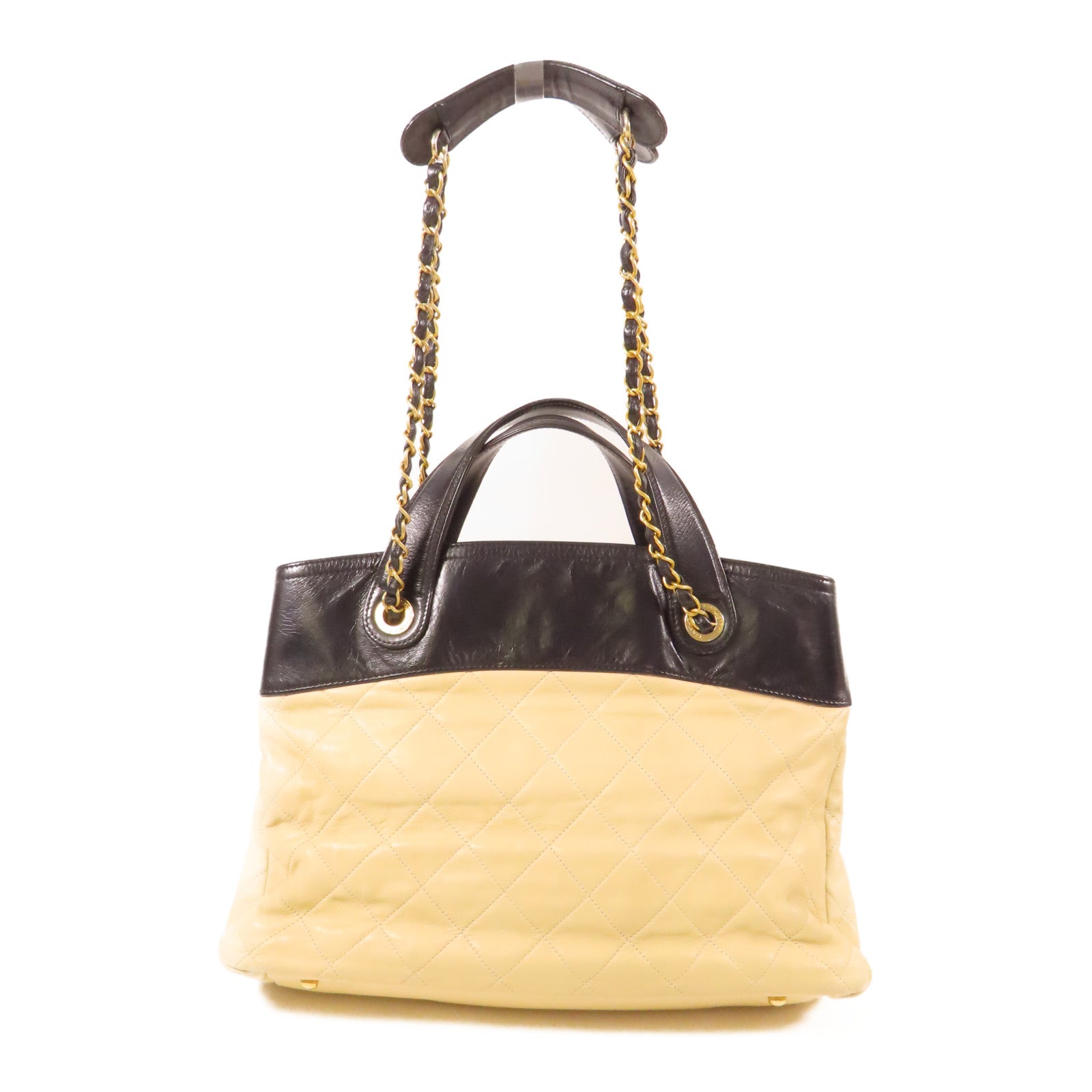 CHANEL 【激減優惠】皮革2 Way Shoulder金扣手挽肩背兩用袋