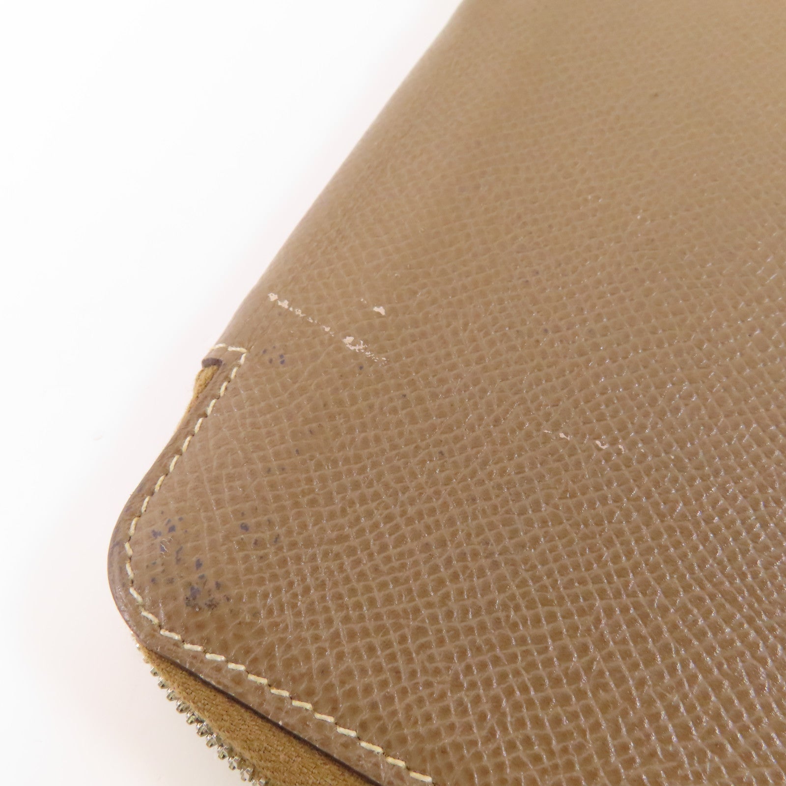 HERMES 皮革Wallet銀扣錢包18 Etoupe