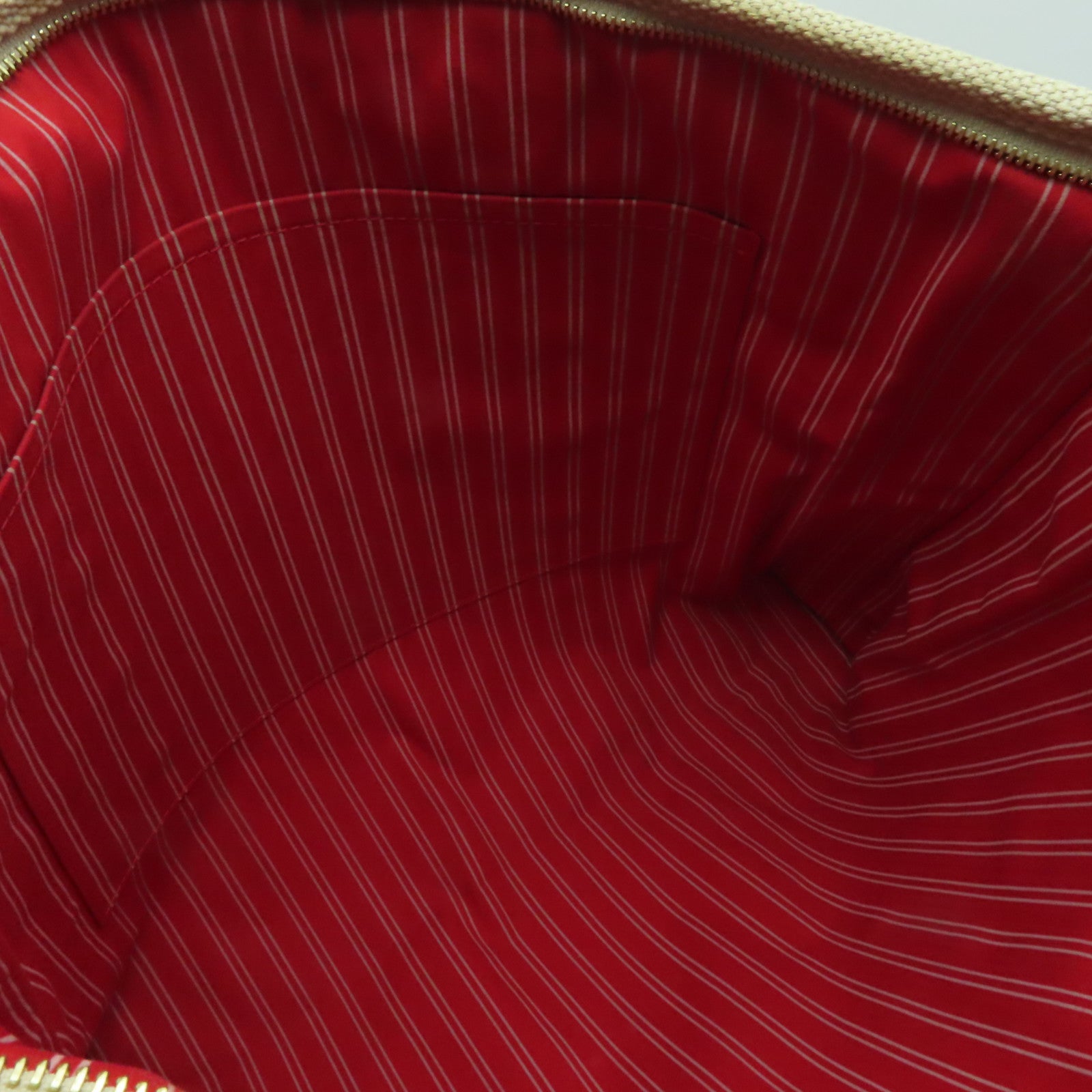LOUIS VUITTON 【激減優惠】帆布Antigua Cabas GM金扣手挽袋米色/紅色