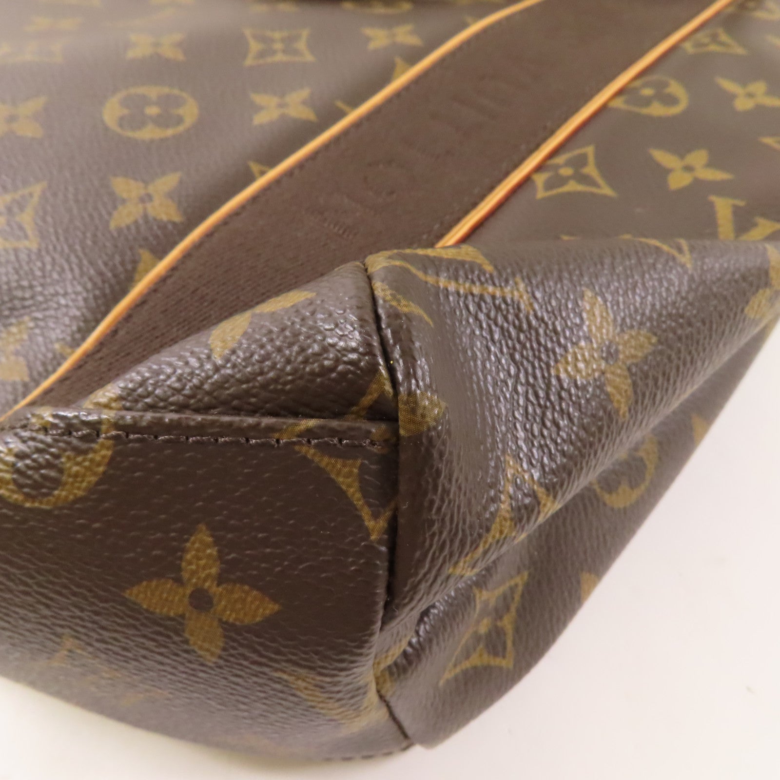 LOUIS VUITTON Monogram Cabas Beaubourg金扣肩背袋棕色