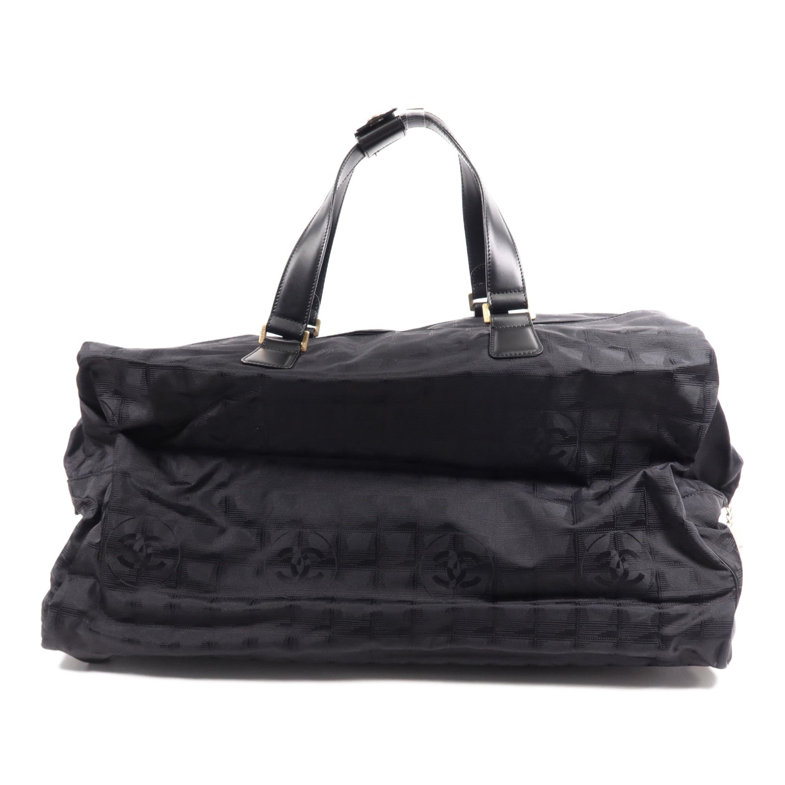 CHANEL 尼龍Carry Bag銀扣手挽袋