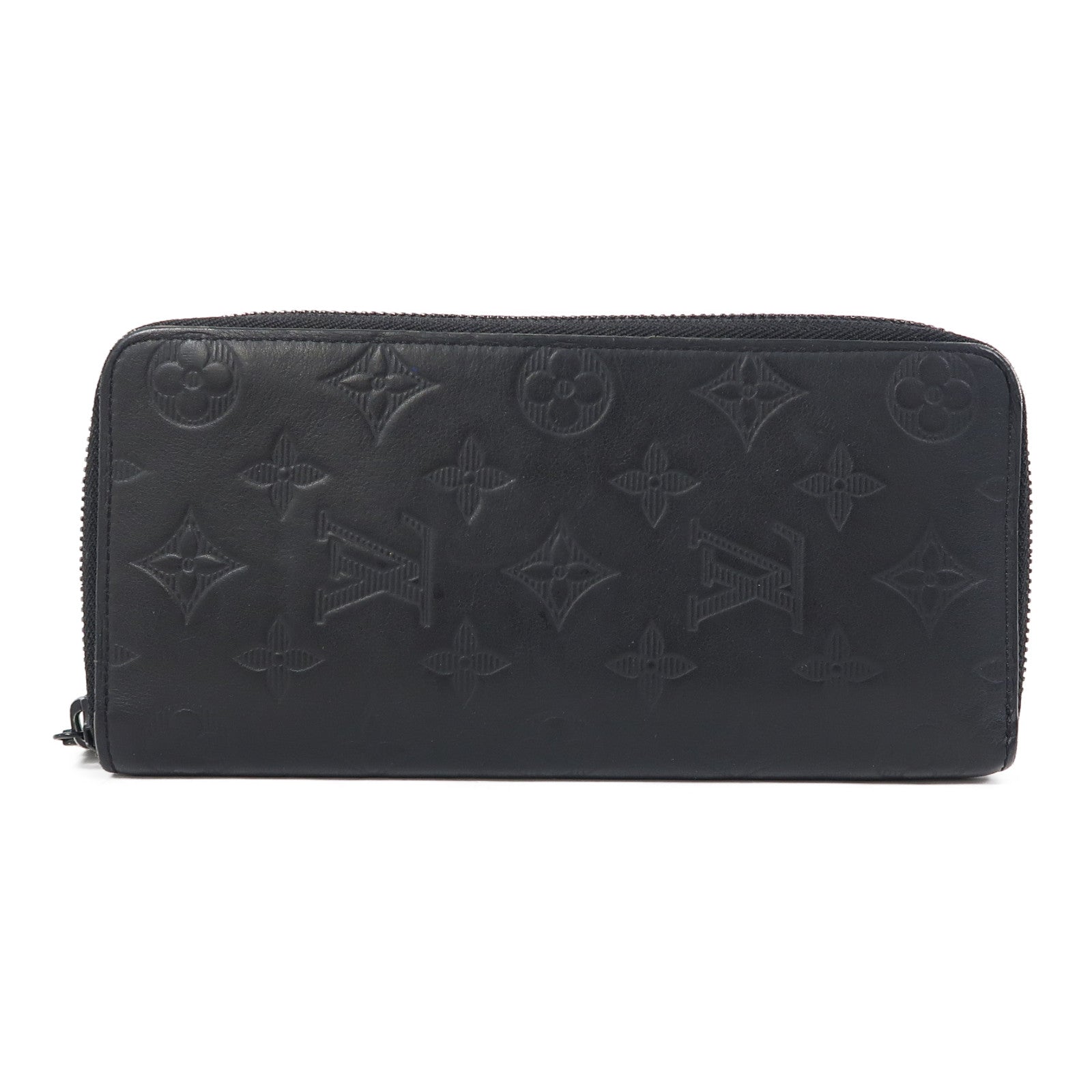 LOUIS VUITTON Monogram Shadow Zippy Wallet長錢包黑色