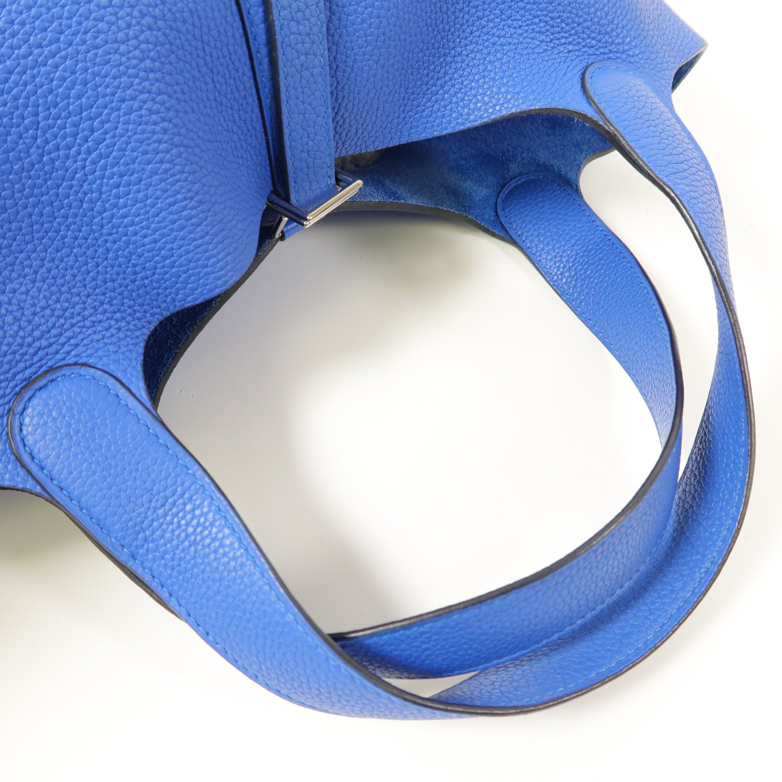 HERMES Clemence皮革Picotin MM銀扣手挽袋