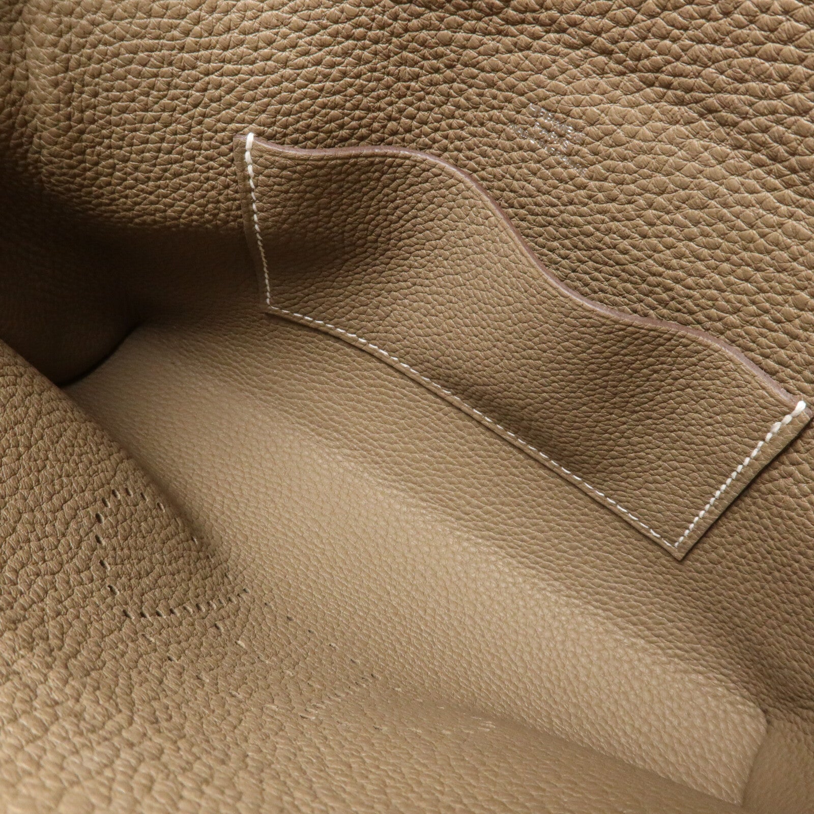 HERMES Togo皮革Videpoches肩背袋Etoupe
