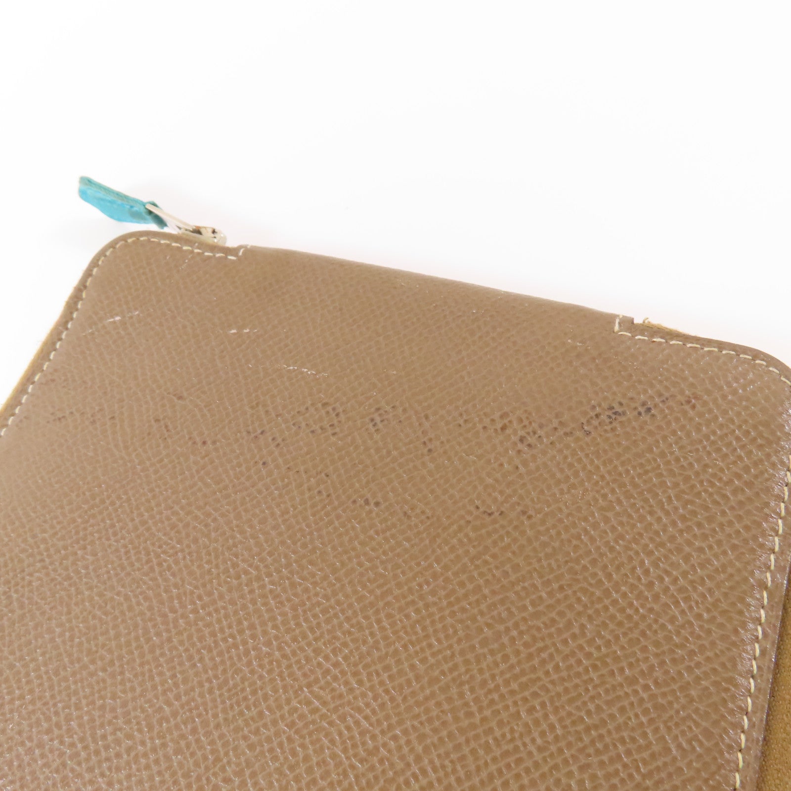 HERMES 皮革Wallet銀扣錢包18 Etoupe