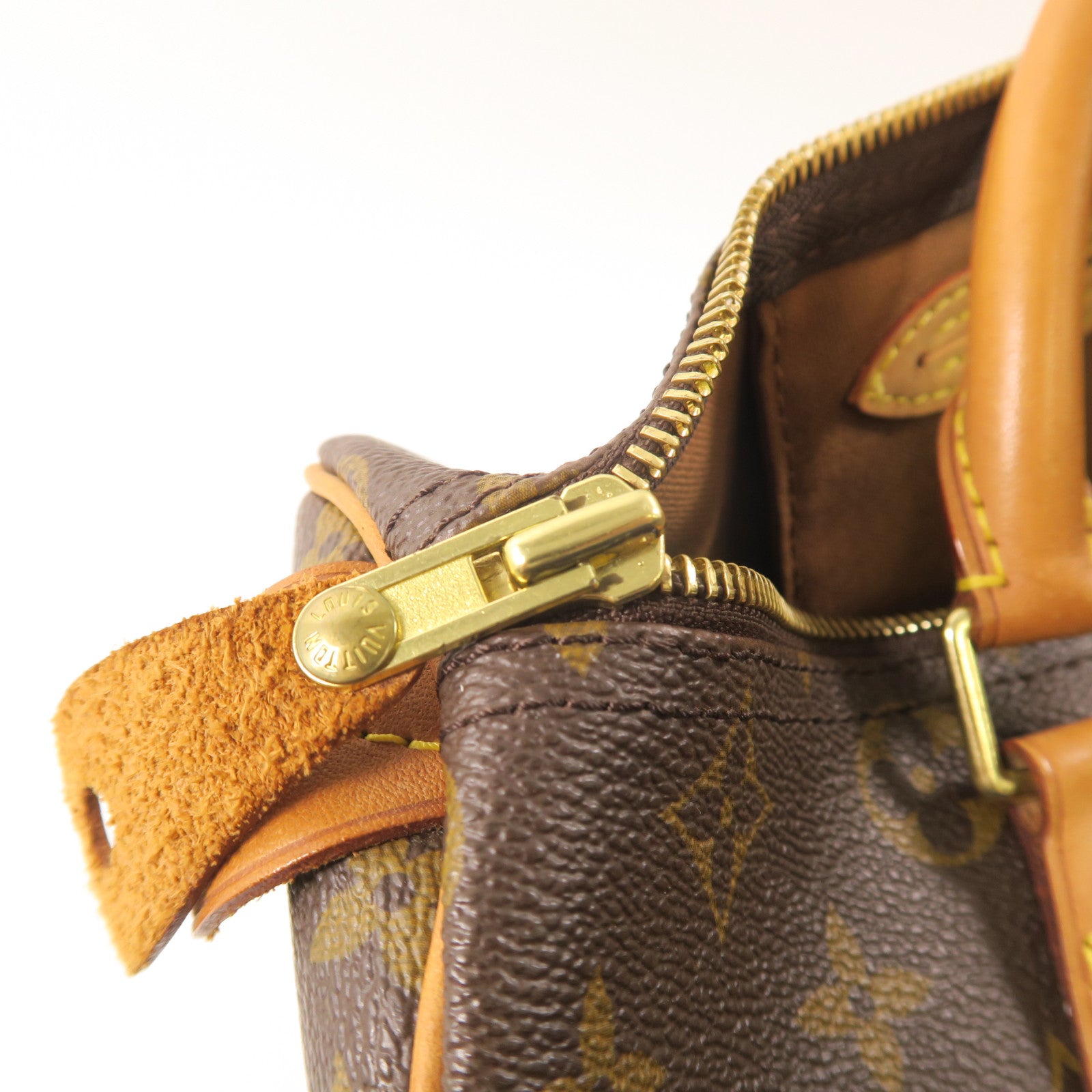 LOUIS VUITTON Monogram Speedy 30金扣手挽袋啡色