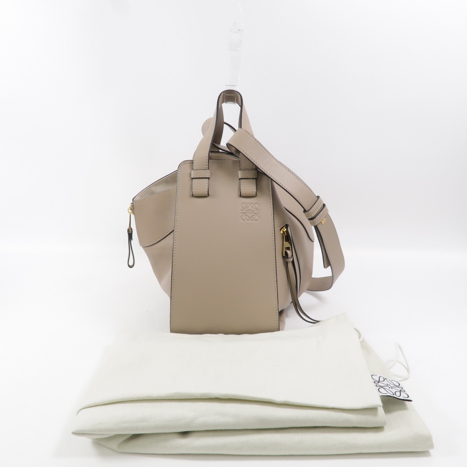 LOEWE 牛皮皮革Hammock Small手挽肩背兩用袋