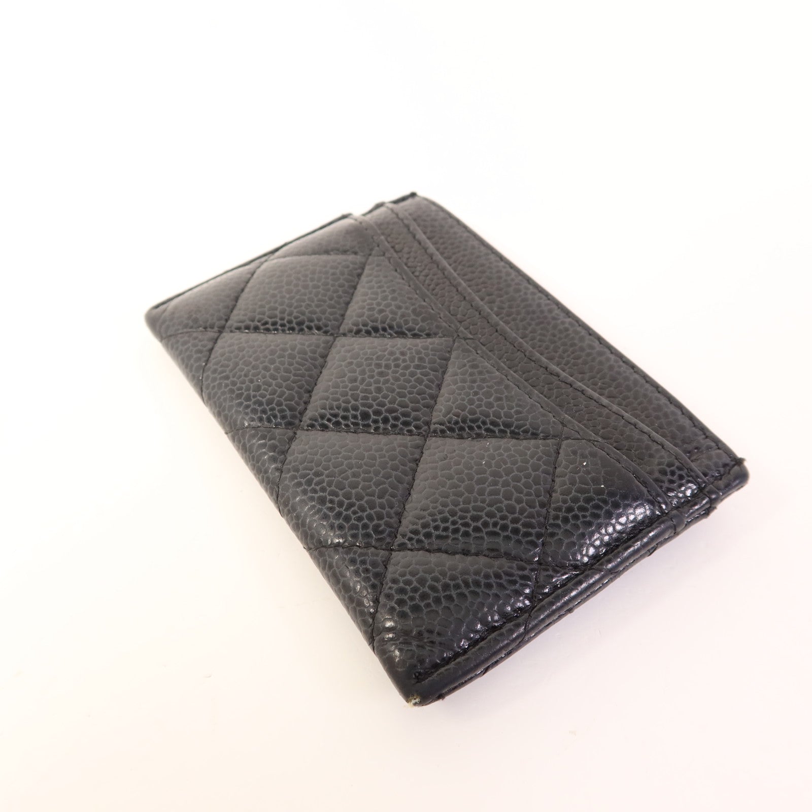 CHANEL 牛皮皮革Card Case銀扣卡片套