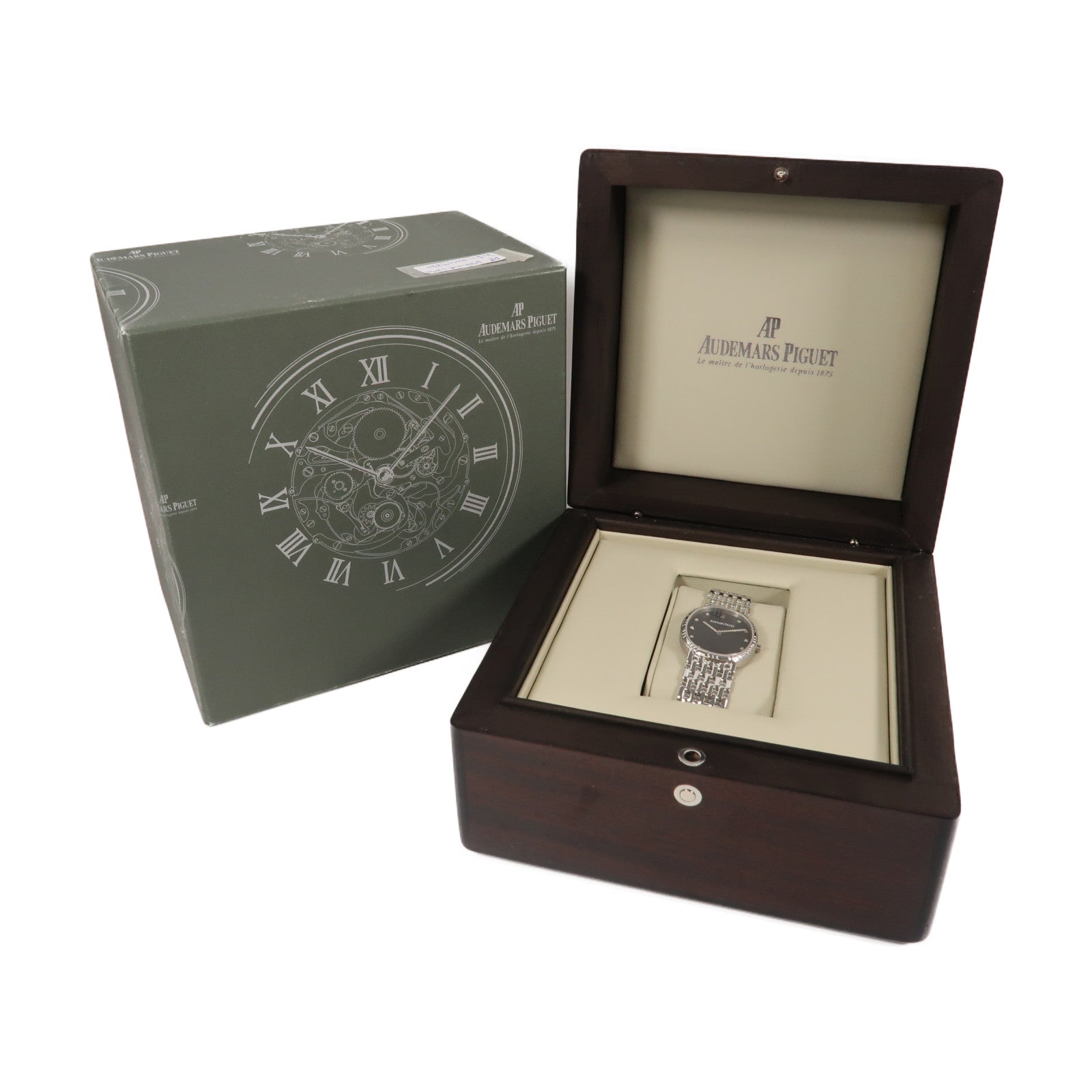 AUDEMARS PIGUET 【清倉大減價】Diamond Watch 18K白金/鑽石手錶手動機芯黑色