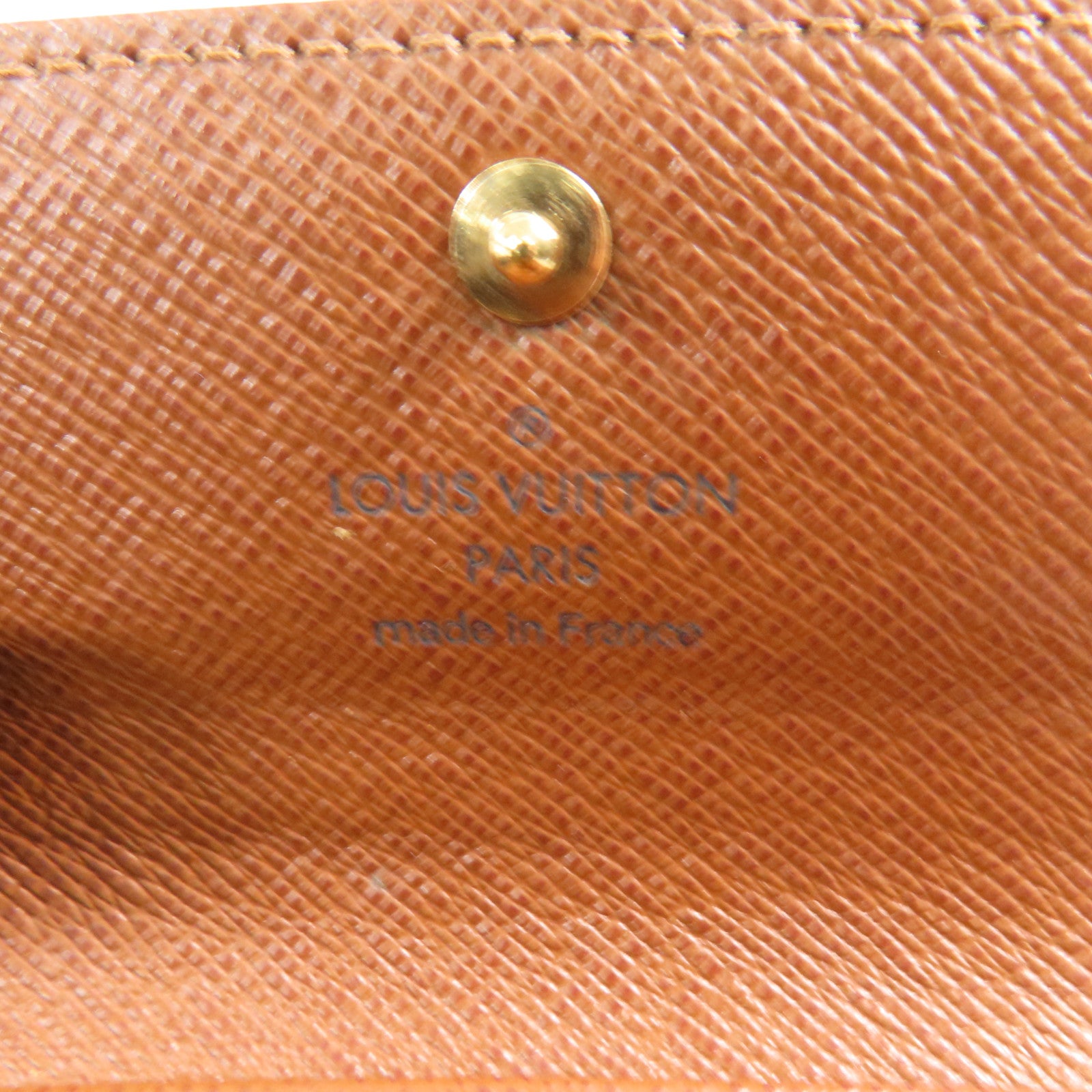 LOUIS VUITTON Monogram 6 Key Holder金扣鎖匙包棕色