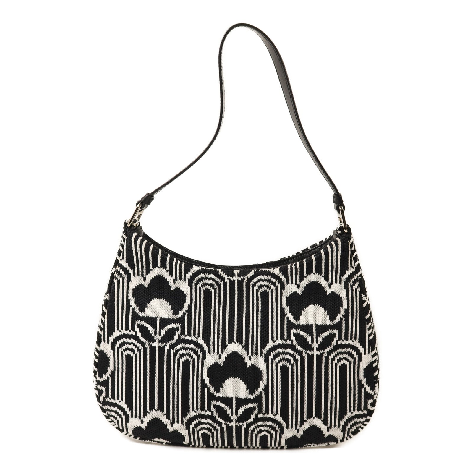 PRADA 針織布料Cleo Shoulder Bag銀扣肩背袋