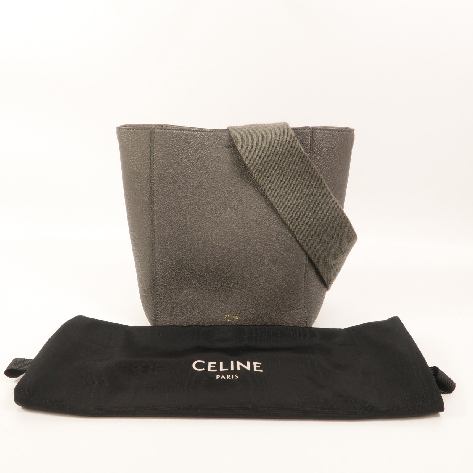 CELINE 牛皮皮革Small Sangle Bucket肩背袋
