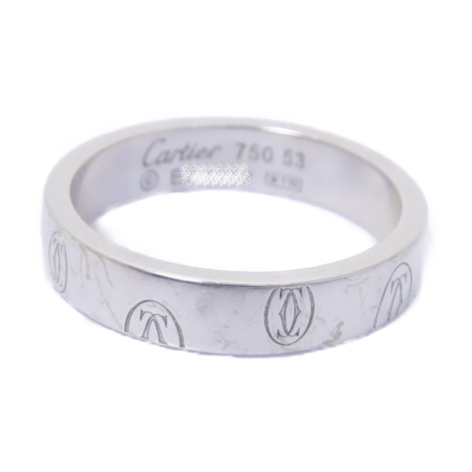 CARTIER 【激減優惠】18K白金Happy Birthday戒指US#6.25/Cartier#53