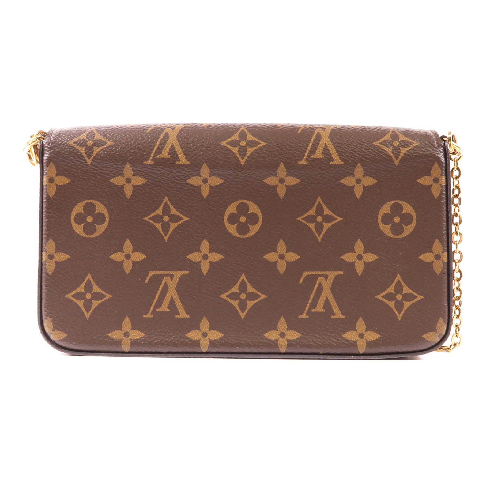 LOUIS VUITTON Monogram Felicie Pochette金扣鏈帶肩背袋