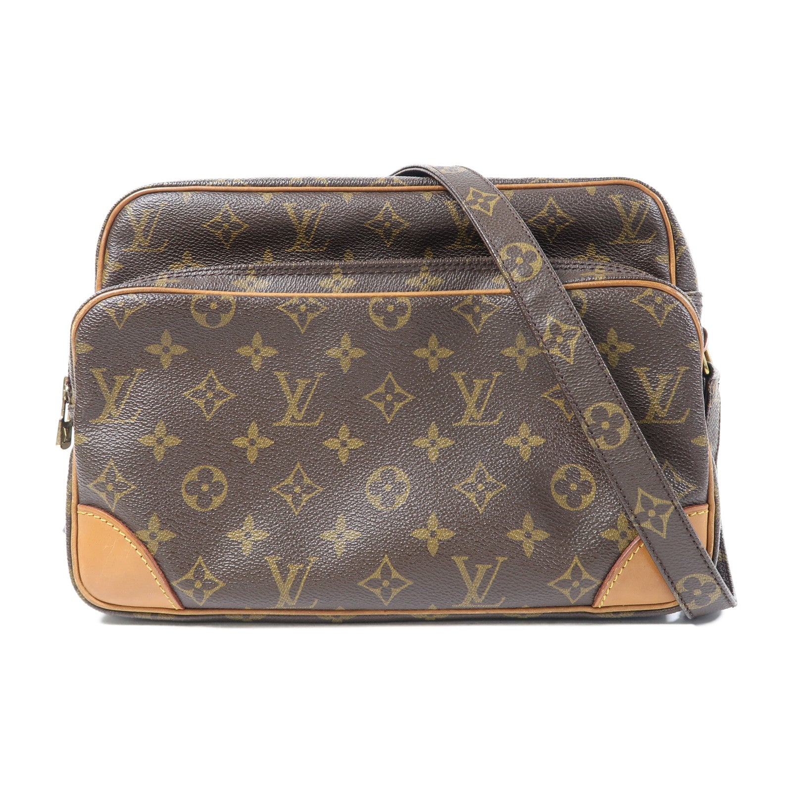 LOUIS VUITTON Monogram Nil金扣肩背袋啡色