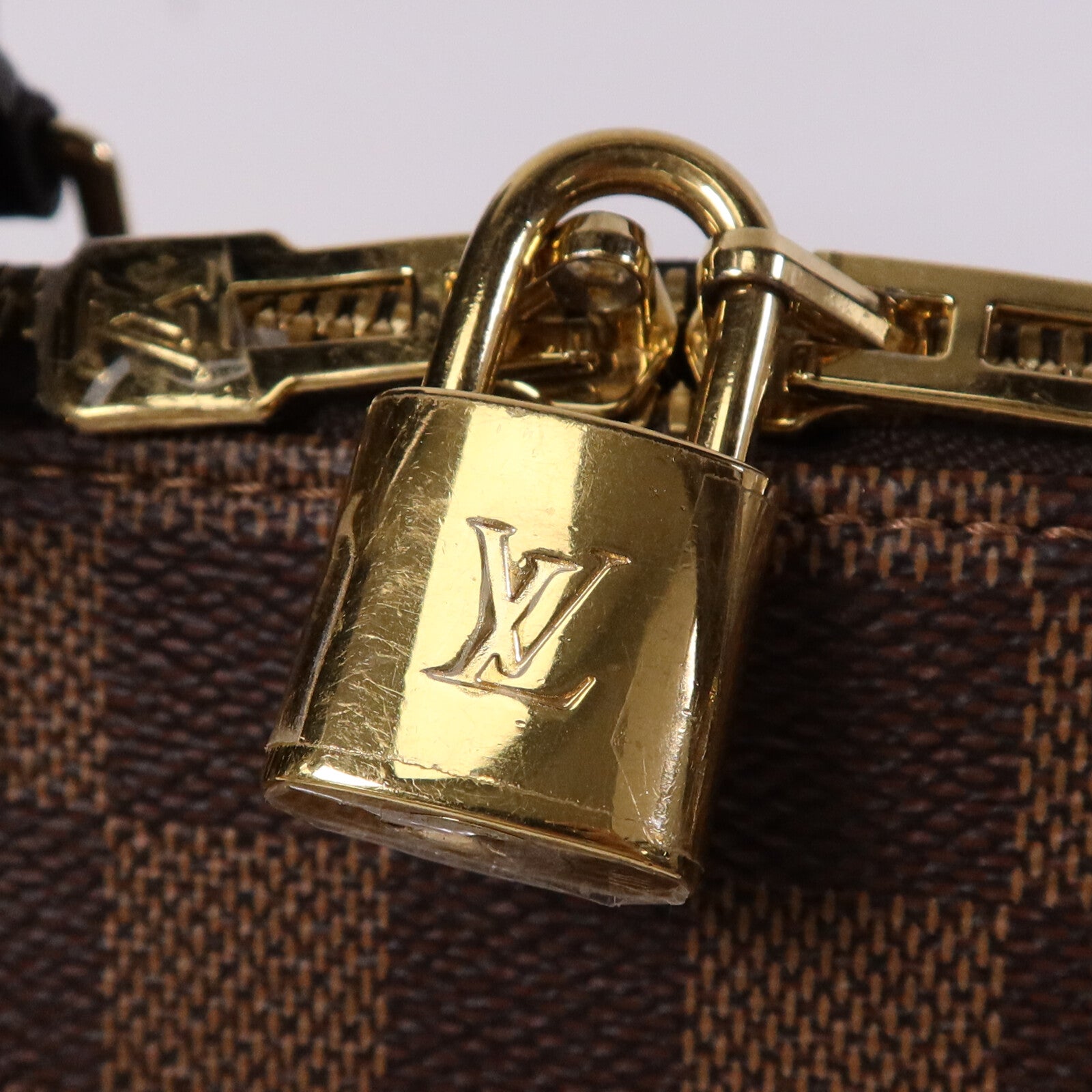 LOUIS VUITTON Damier Speedy Bandouliere 20金扣手挽肩背兩用袋