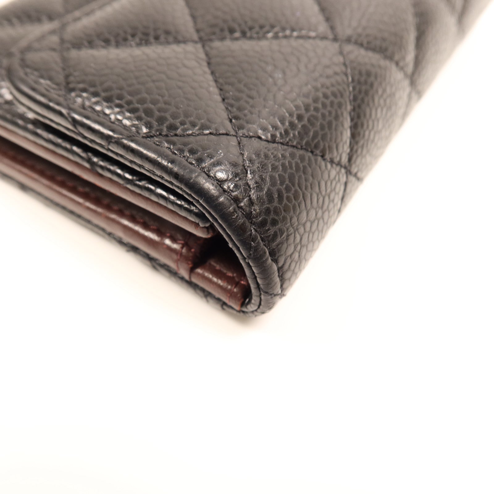 CHANEL 牛皮皮革Medium Wallet銀扣錢包