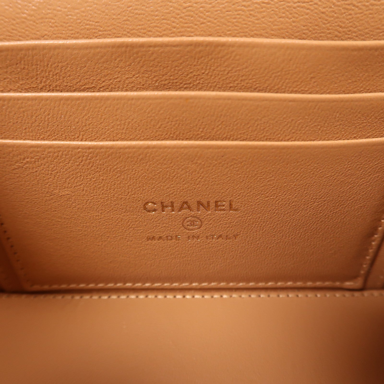 CHANEL 羊皮皮革Vanity Case金扣手挽肩背兩用袋