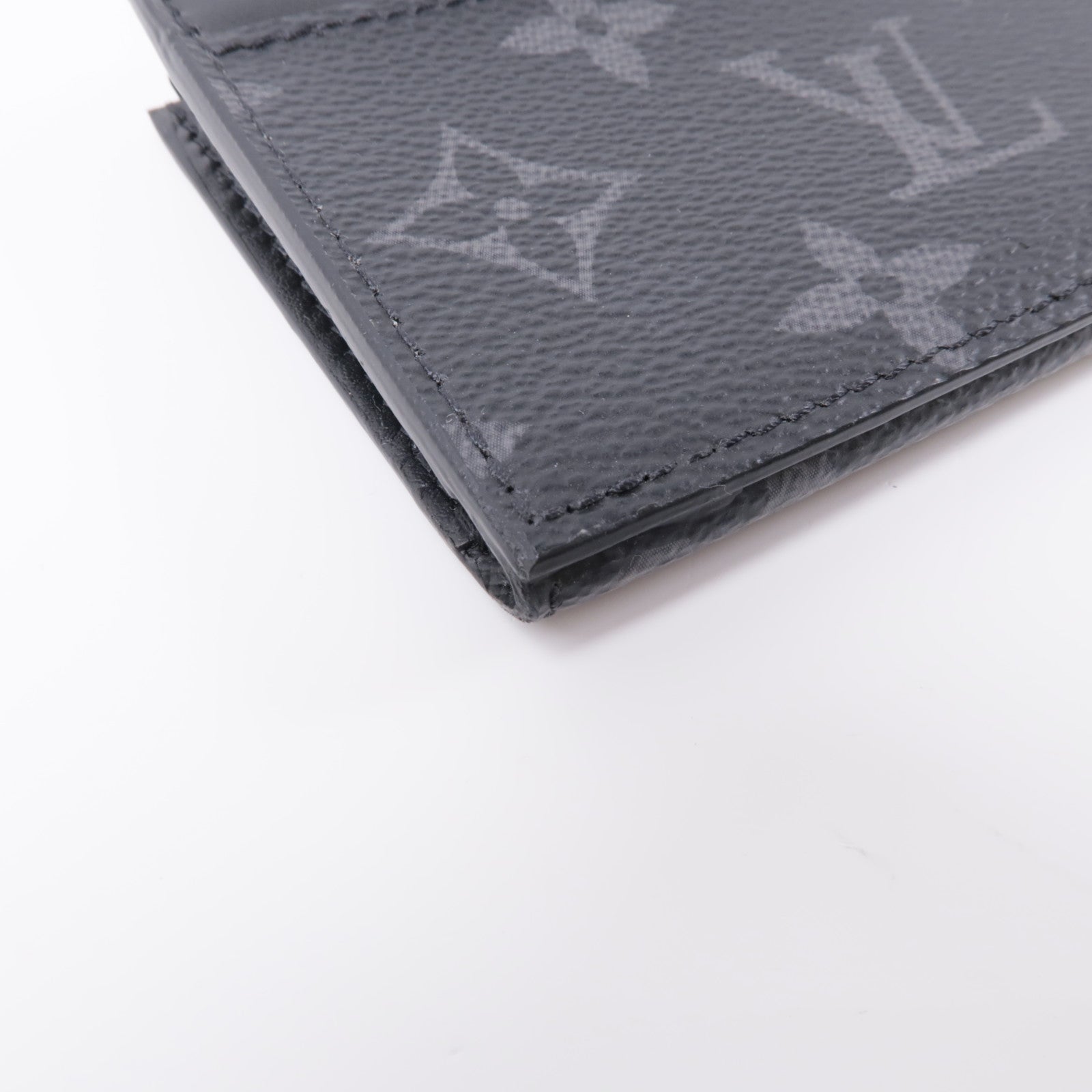 LOUIS VUITTON Monogram Eclipse Coin/Card Holder銀扣零錢包/卡片套黑色