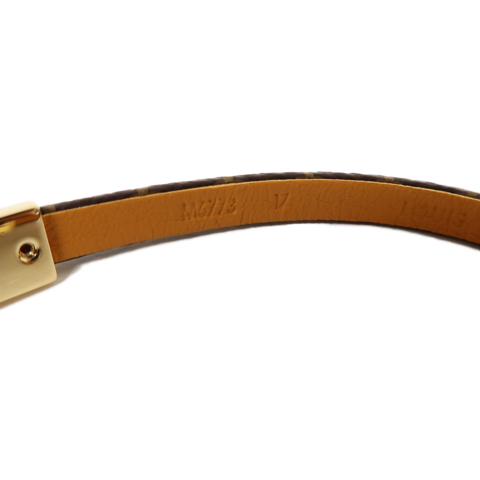 LOUIS VUITTON Monogram Vivienne Bracelet金扣手鏈啡色
