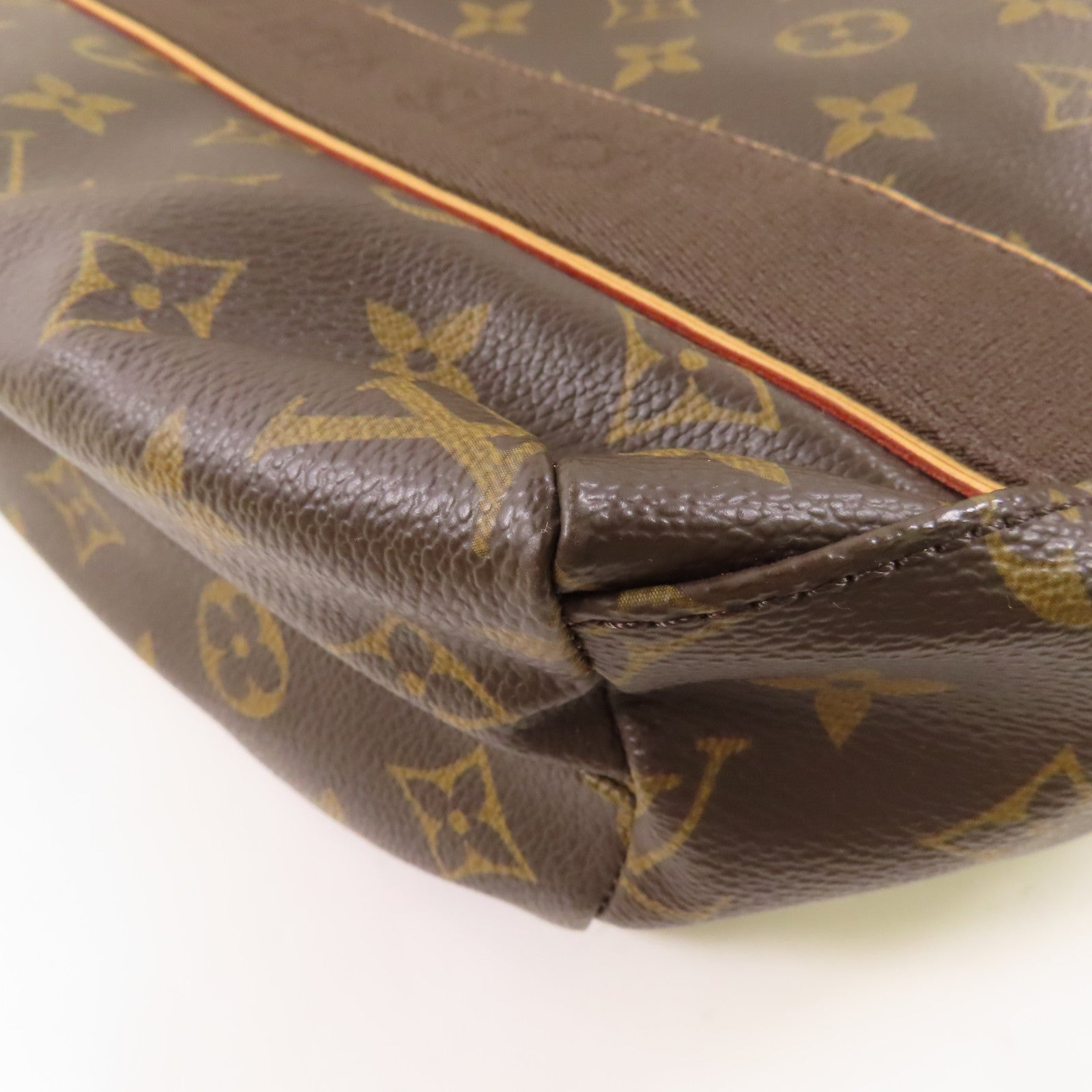 LOUIS VUITTON Monogram Cabas Beaubourg金扣肩背袋棕色