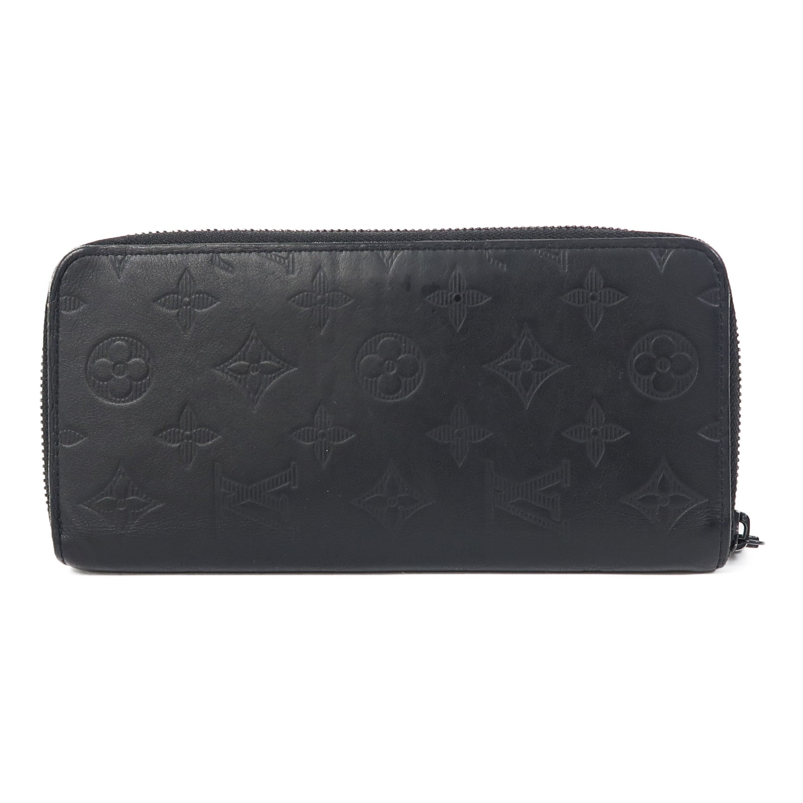 LOUIS VUITTON Monogram Shadow Zippy Wallet長錢包黑色